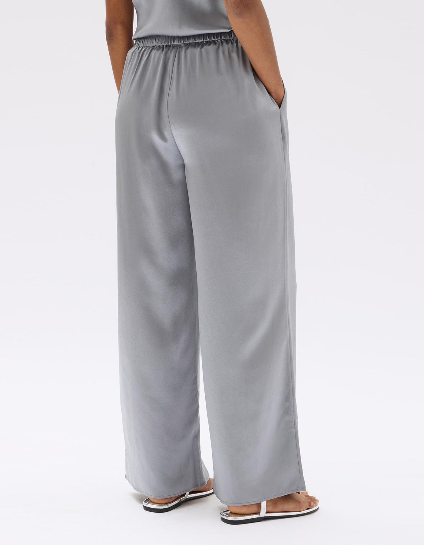 Assembly Label Ena Silk Pant Silver