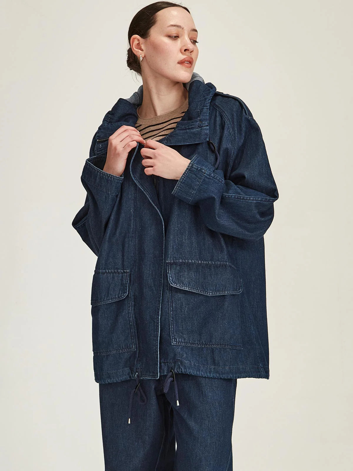 Sills Dover Denim Parka Dark Wash