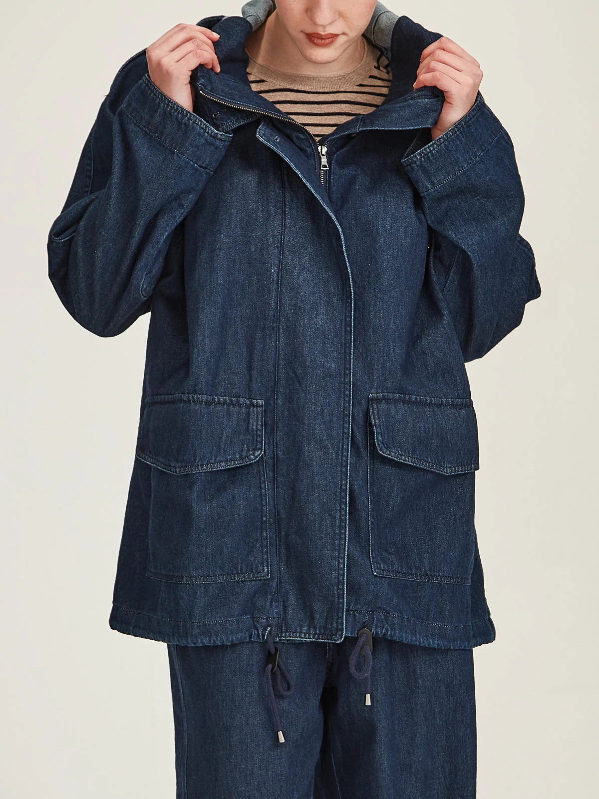 Sills Dover Denim Parka Dark Wash