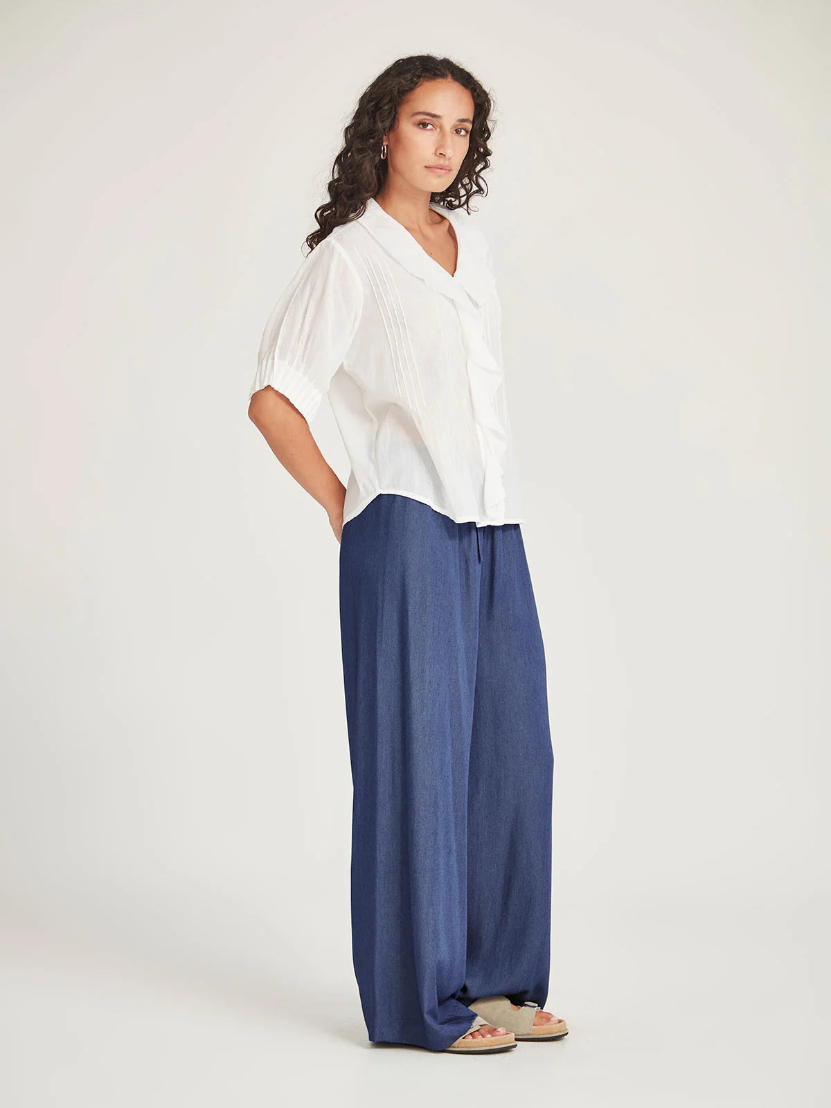 Sills Elodie Ruffle Blouse White