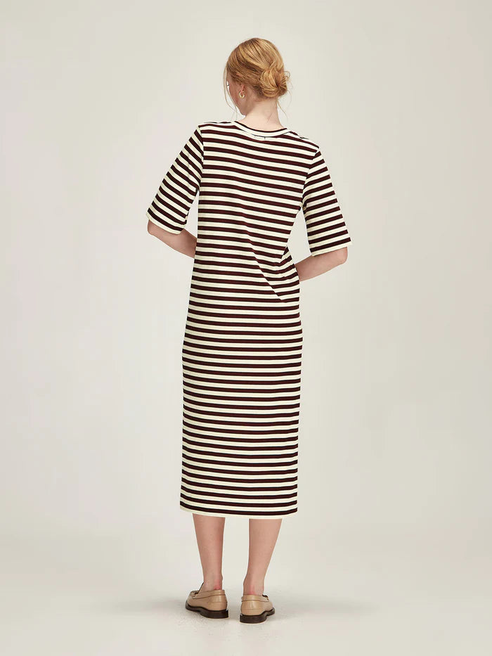 Sills Gianna Striped Dress Cocoa / Ivory