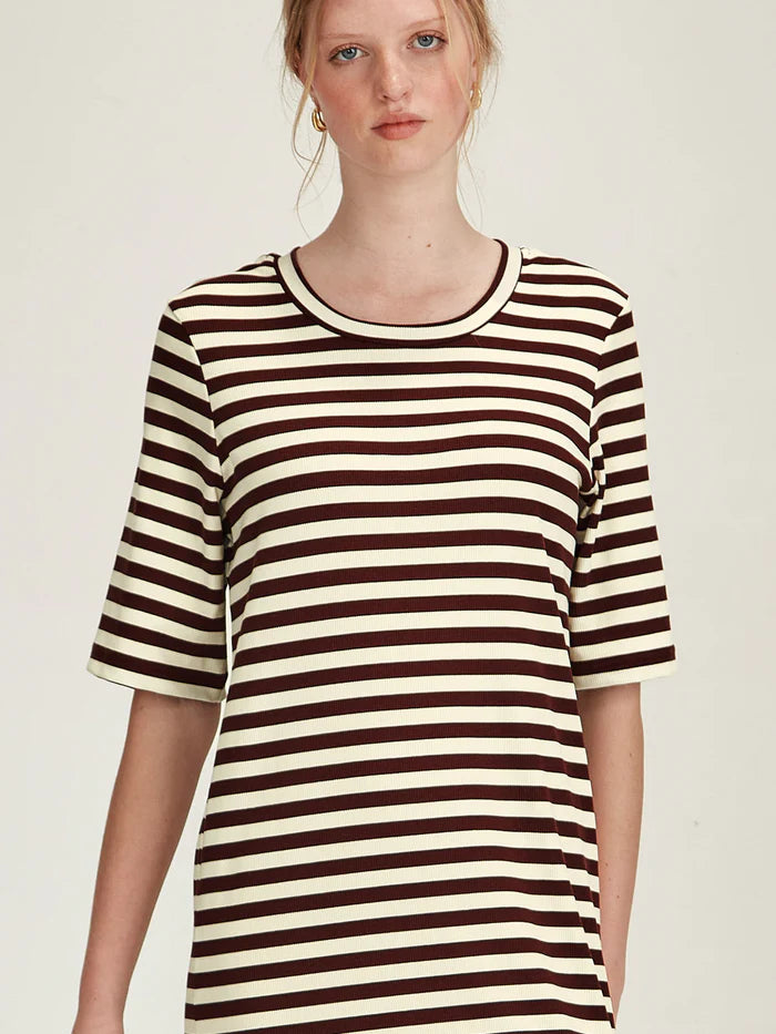 Sills Gianna Striped Dress Cocoa / Ivory