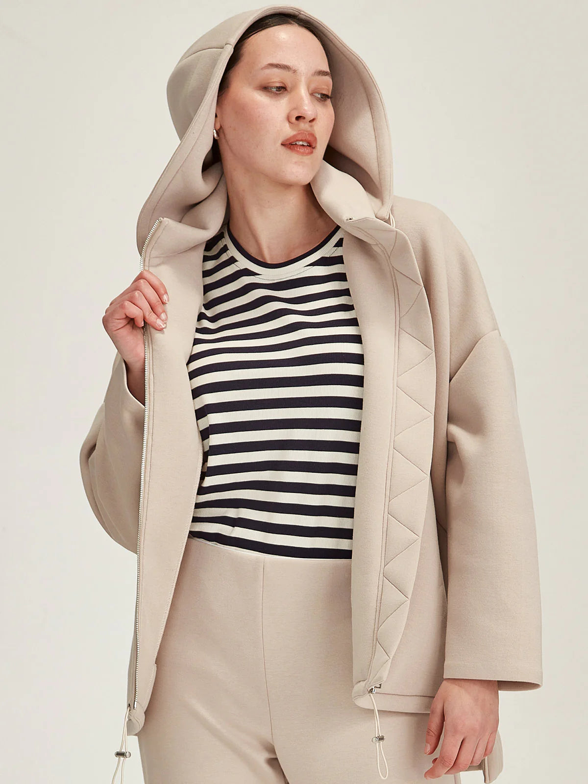 Sills Tokyo Hooded Coat Chalk
