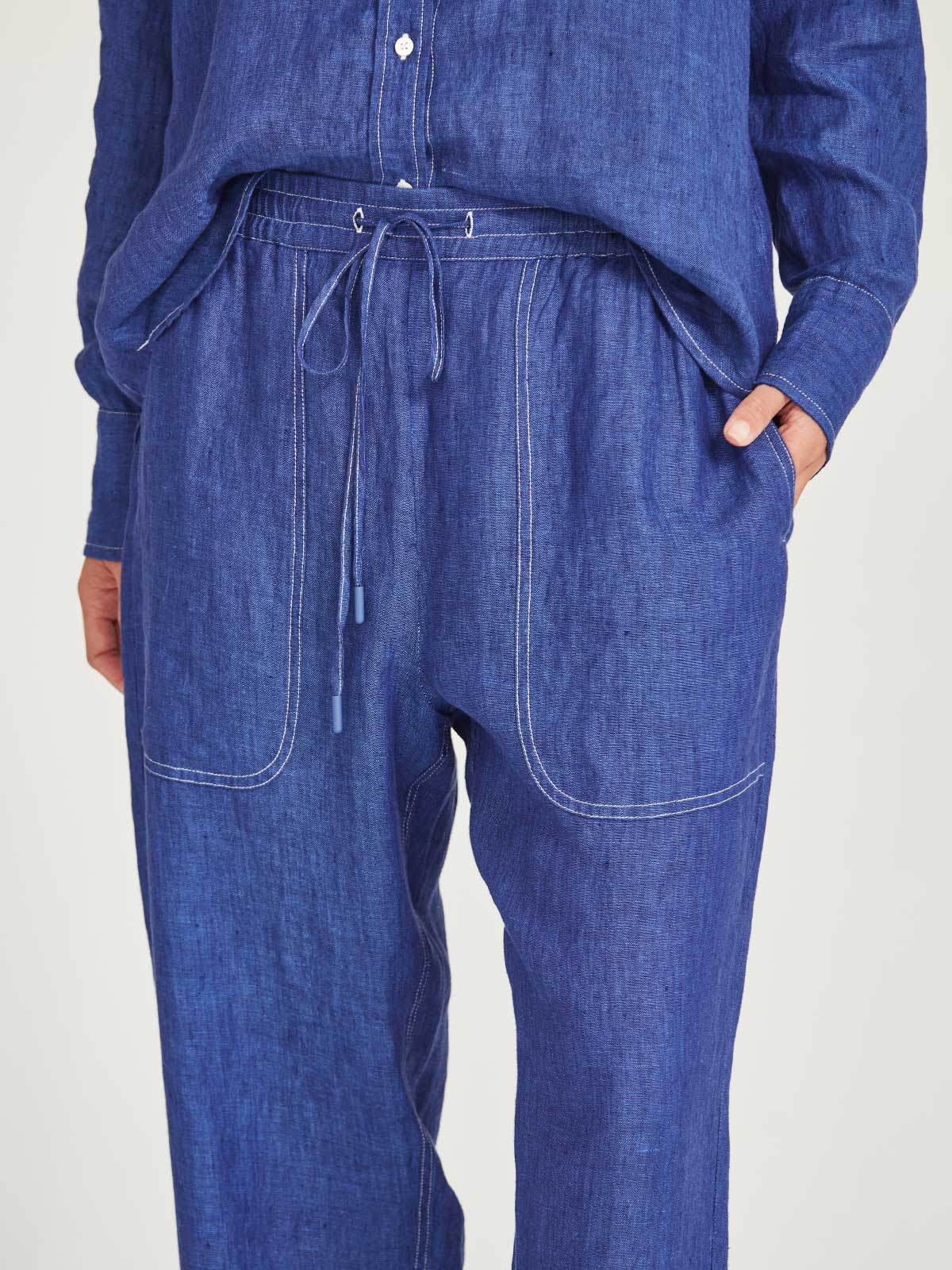 Sills Fenway Linen Pant Iris