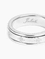 By Charlotte Breathe Spinning Meditation Ring Silver