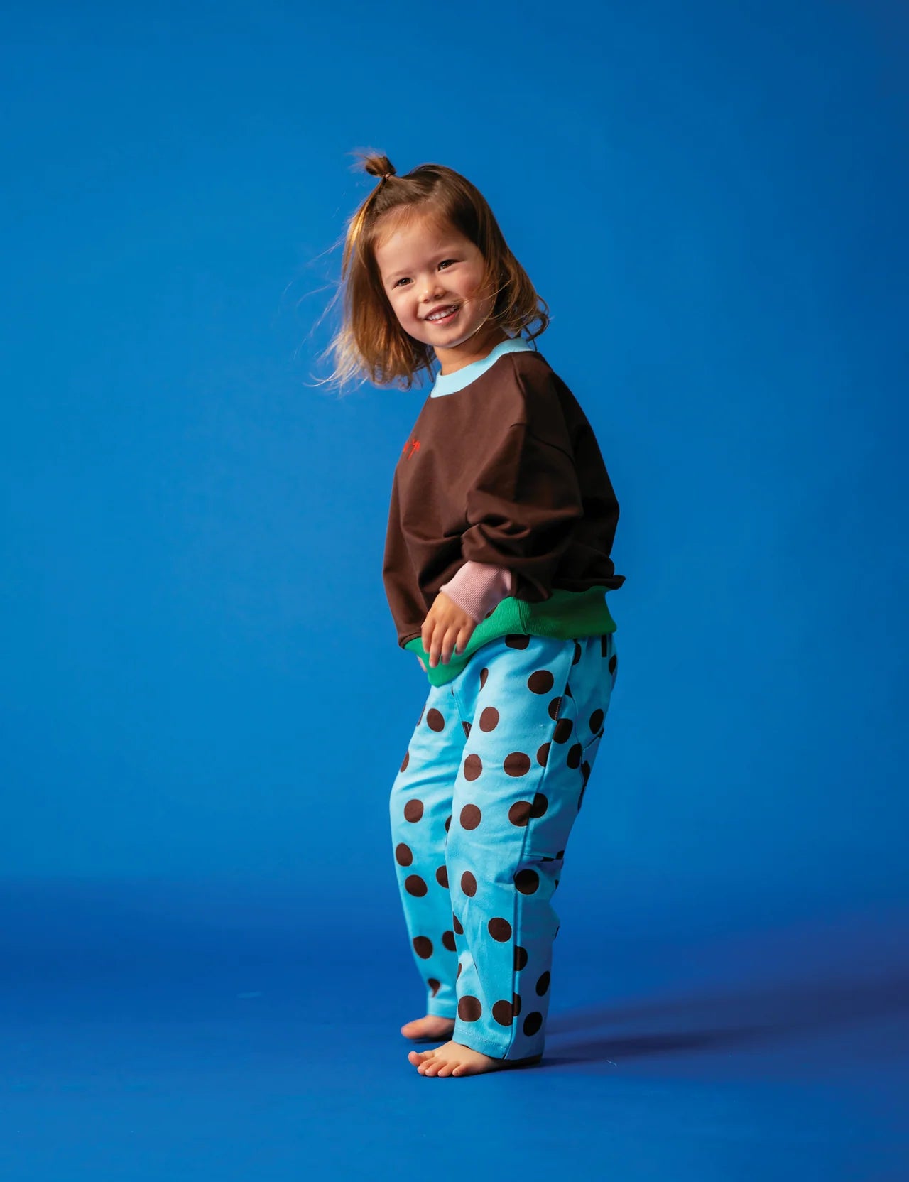 Sonny Label Pocket Pants in Blue Polka