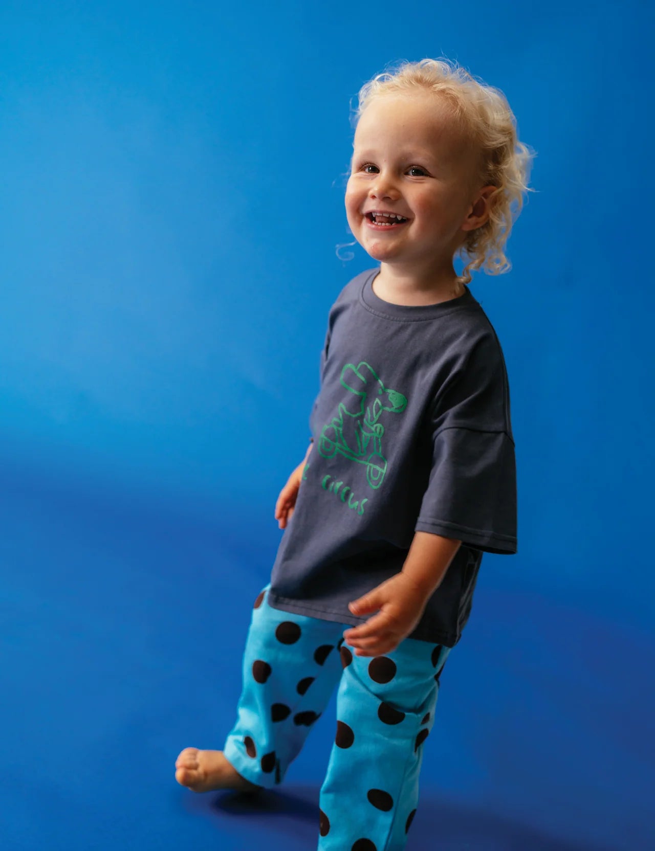 Sonny Label Pocket Pants in Blue Polka