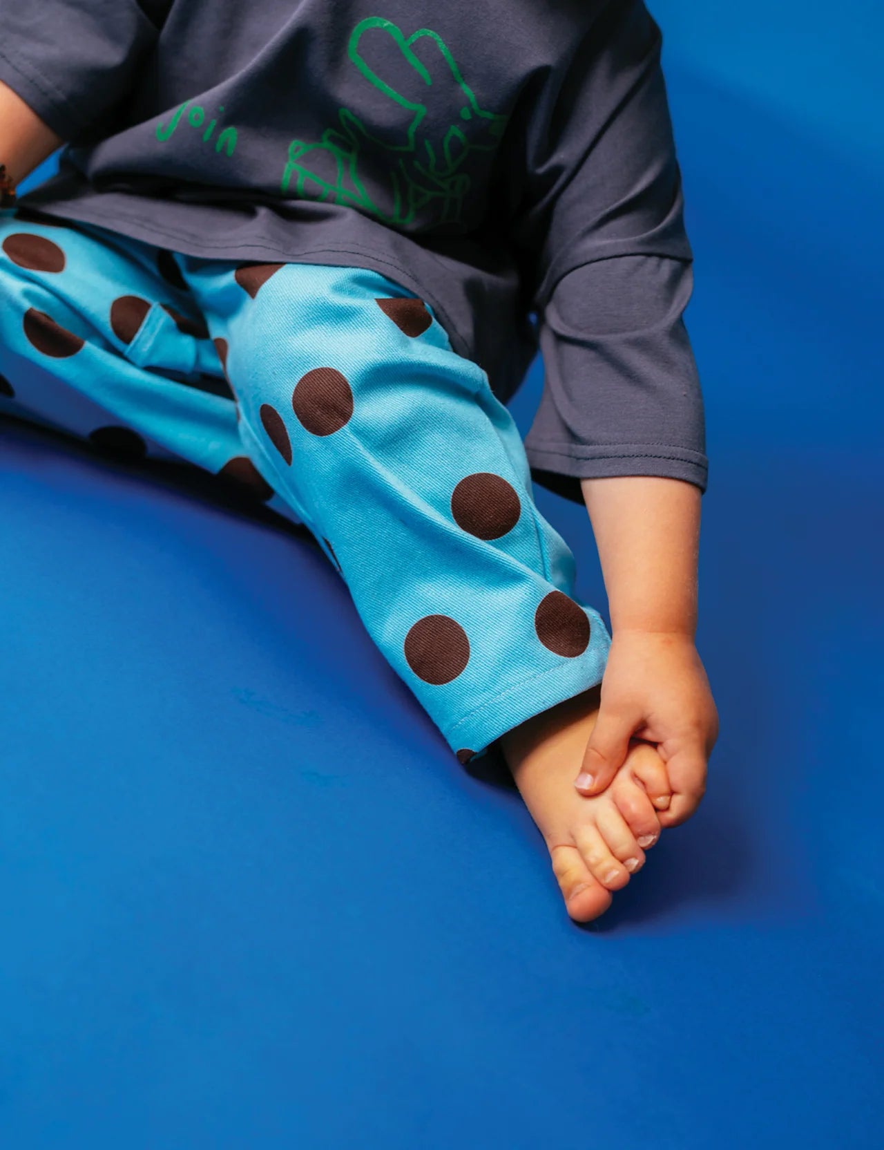 Sonny Label Pocket Pants in Blue Polka