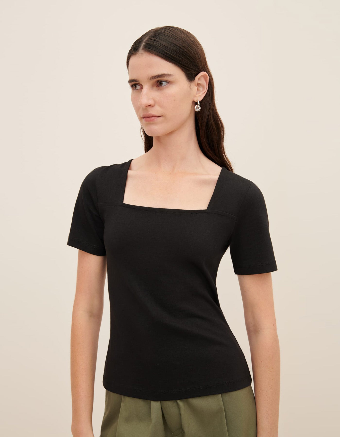 Kowtow  Square Neck Tee  Black