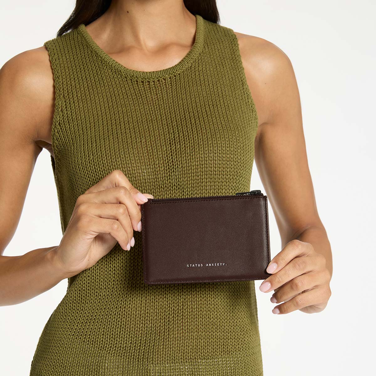 Status Anxiety Gone Again Wallet - Cocoa Nappa