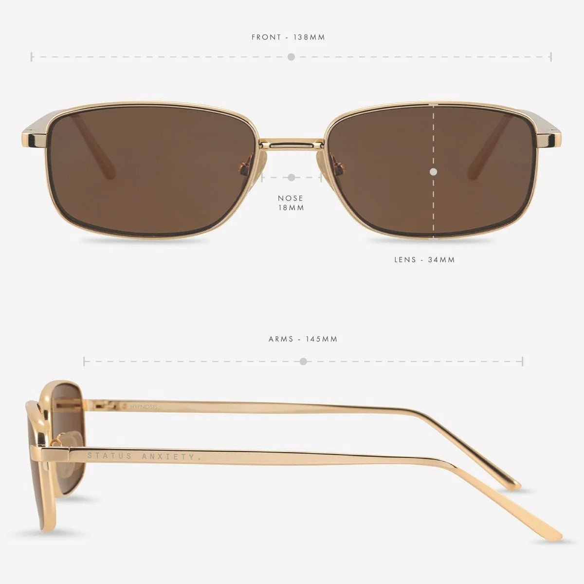 Status Anxiety Hypnosis Sunglasses Gold