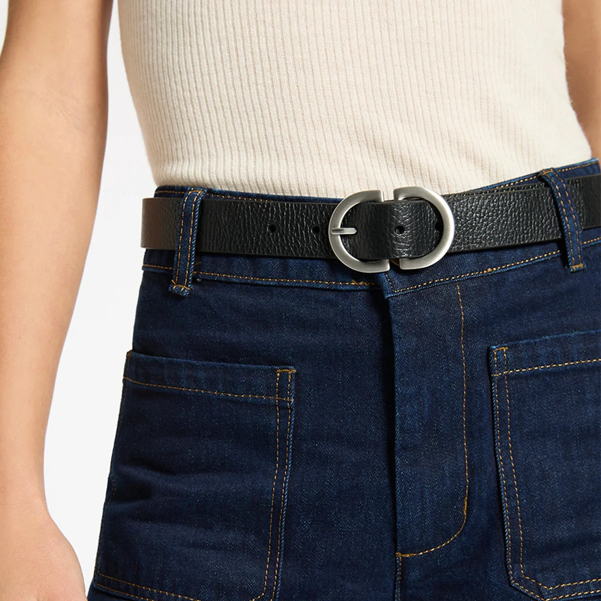 Status Anxiety In Reverse Belt Black/Silver
