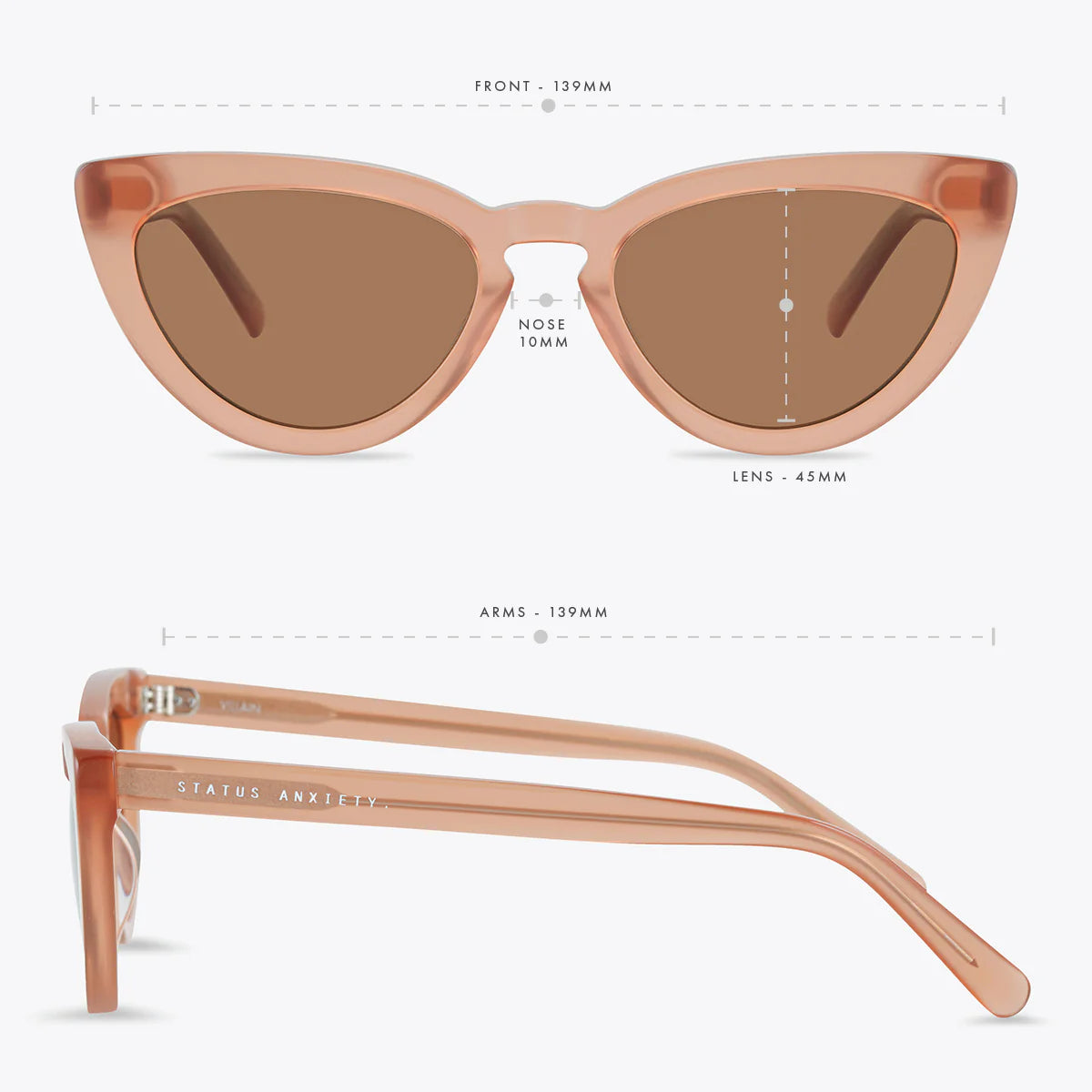 Status Anxiety Villain Sunglasses - Rose