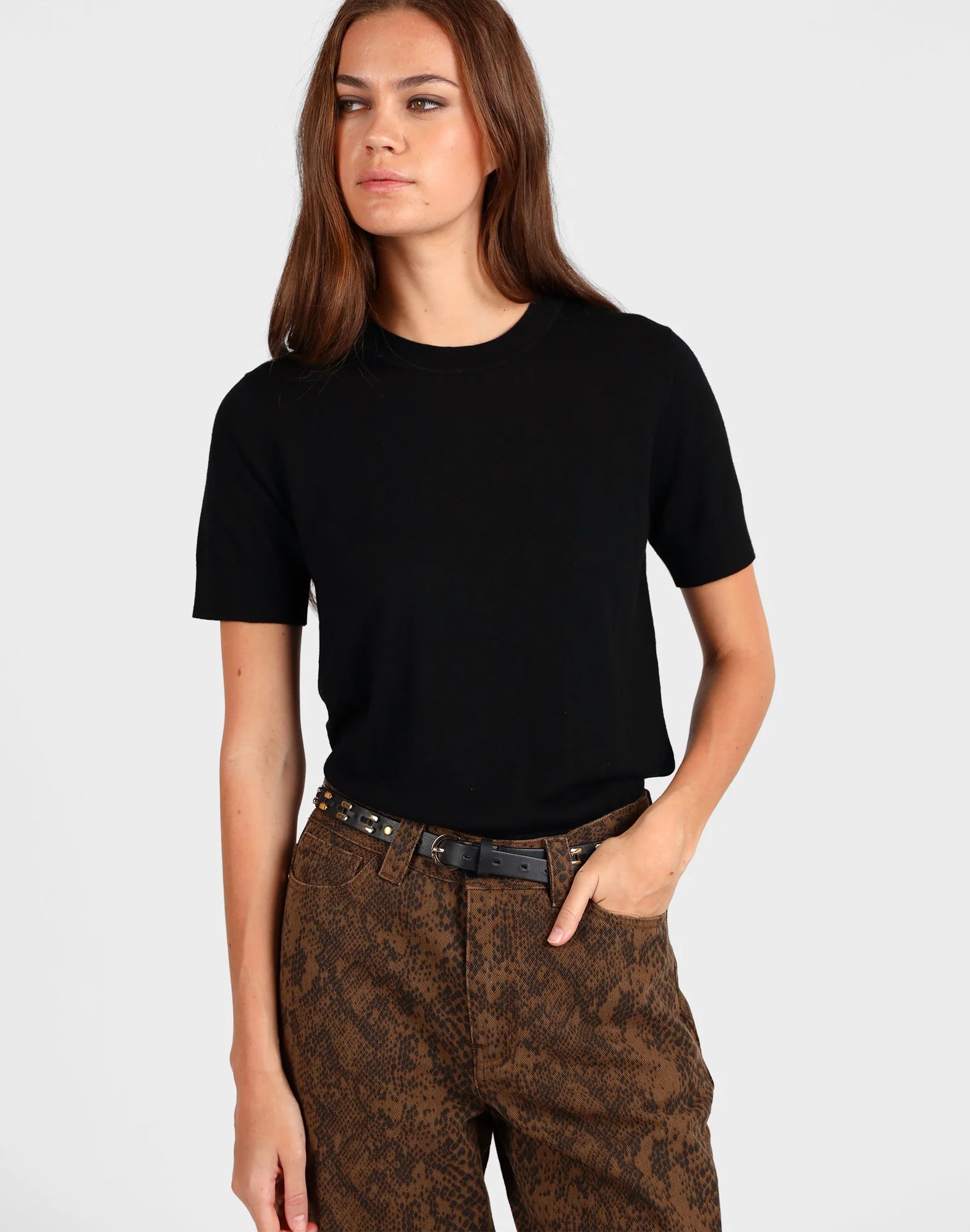 Storm Barrel Leg Jean Tan Snake