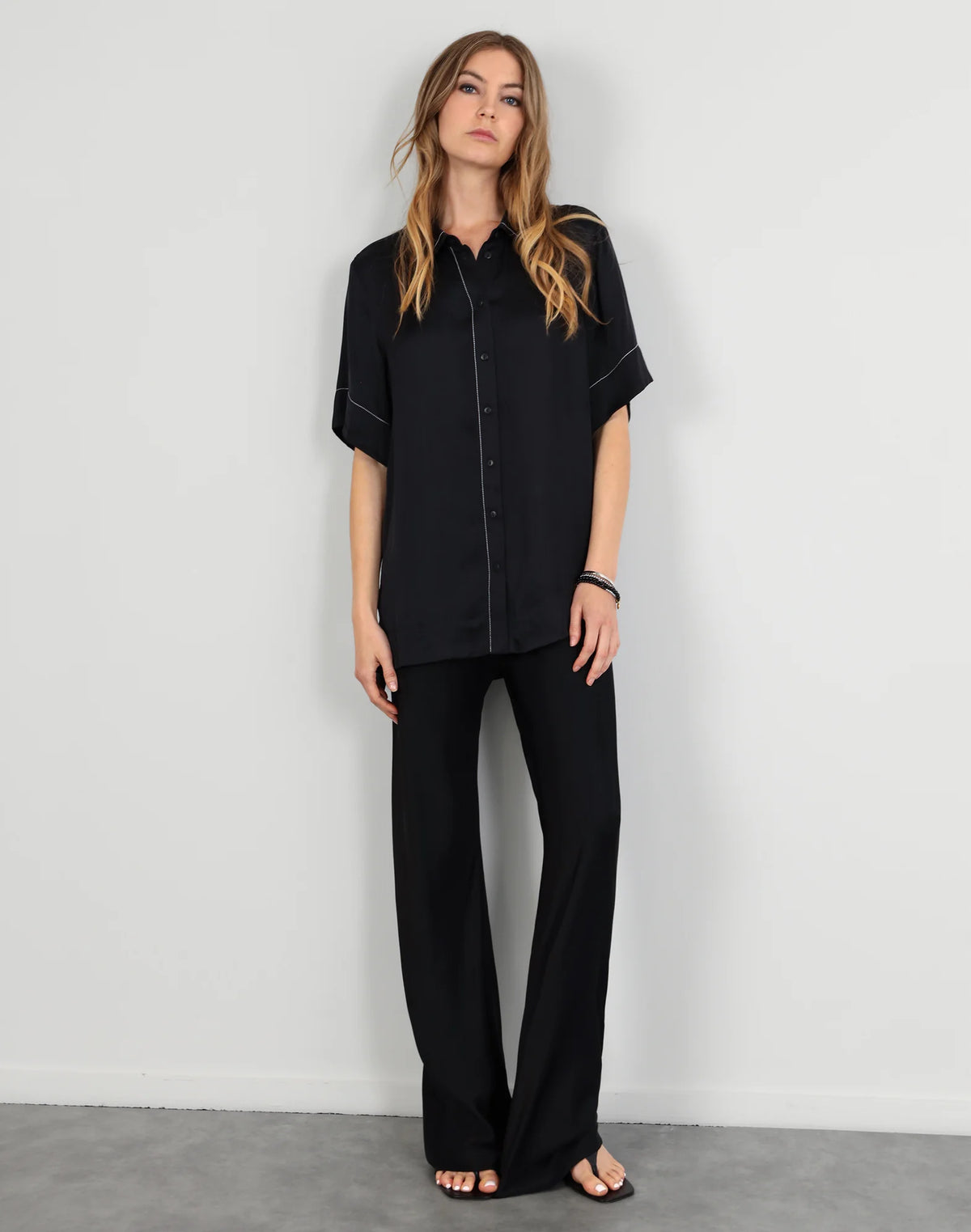 Storm Bias Satin Pant Black