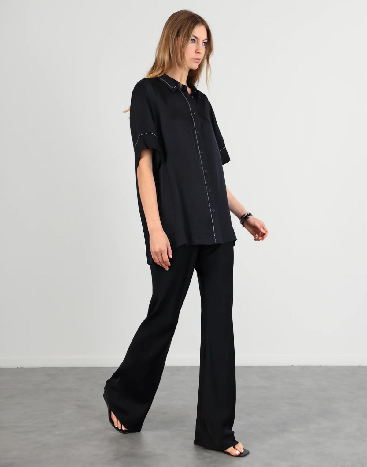 Storm Bias Satin Pant Black