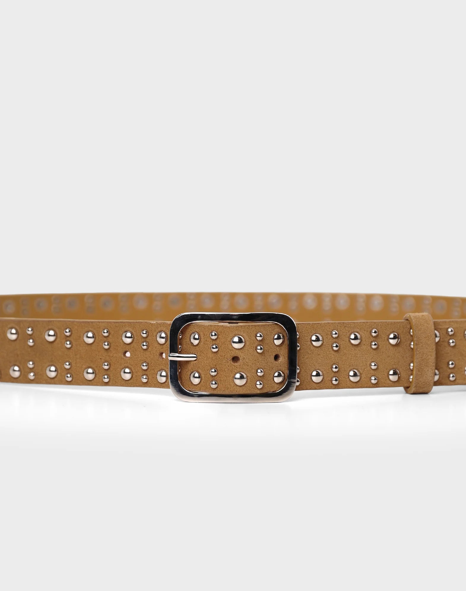 Storm Carter Studded Belt Tan