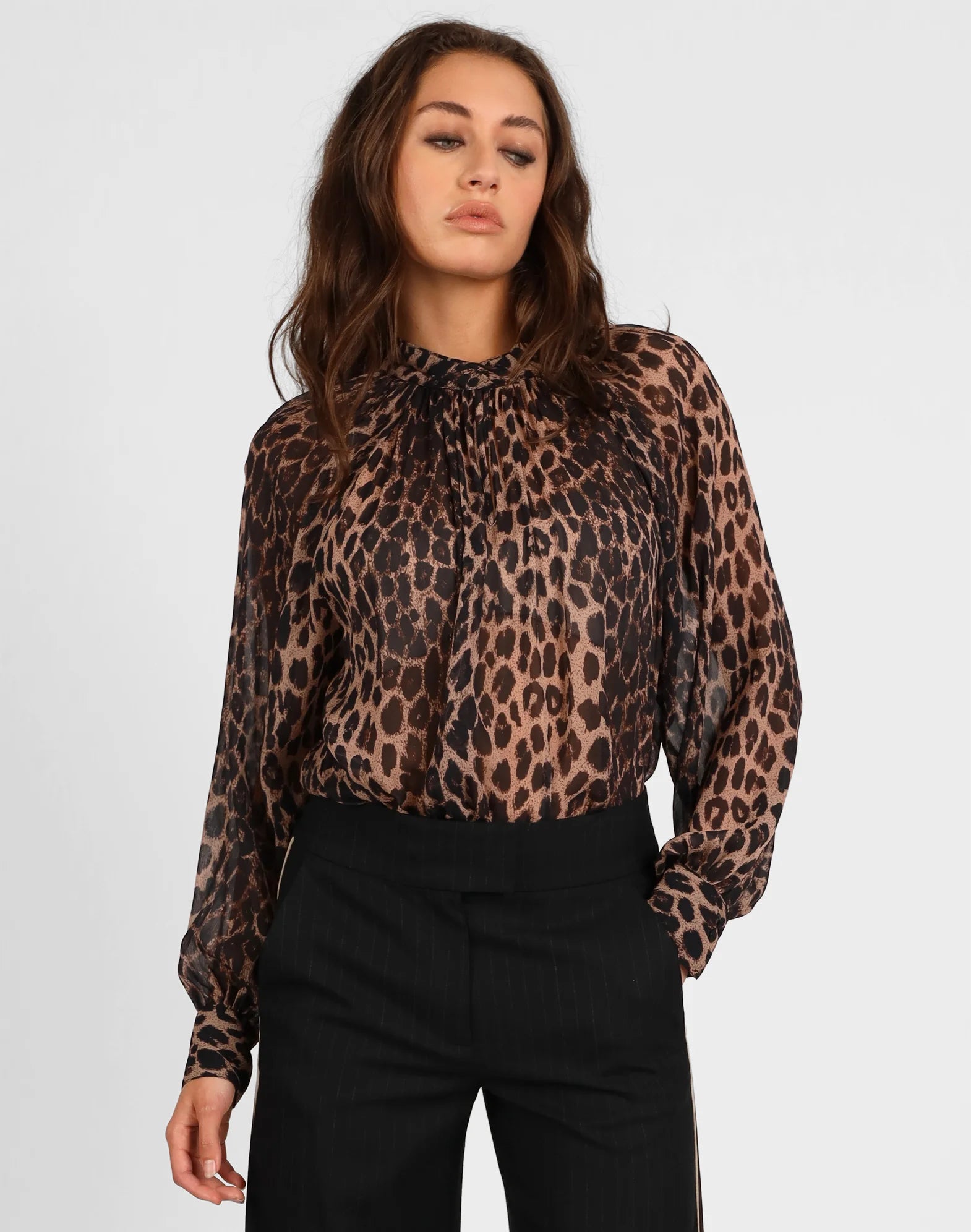 Storm Dark Animal Print Blouse