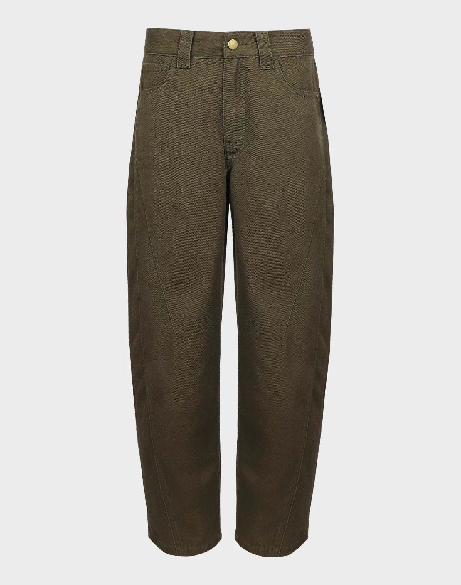 Storm Dart Detail Barrel Jean Khaki