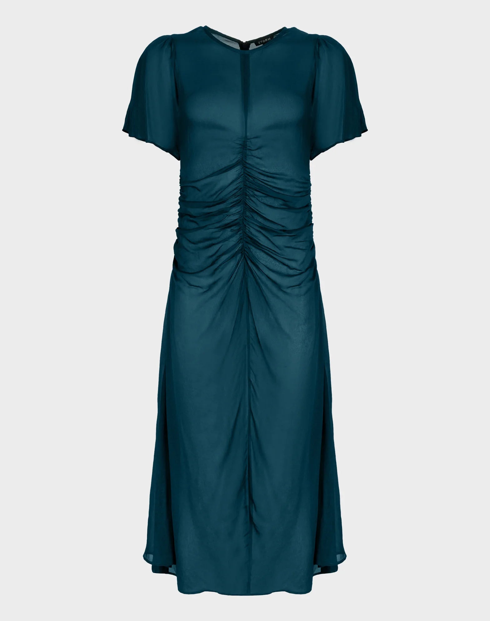 Storm Ruched Dress Petrol