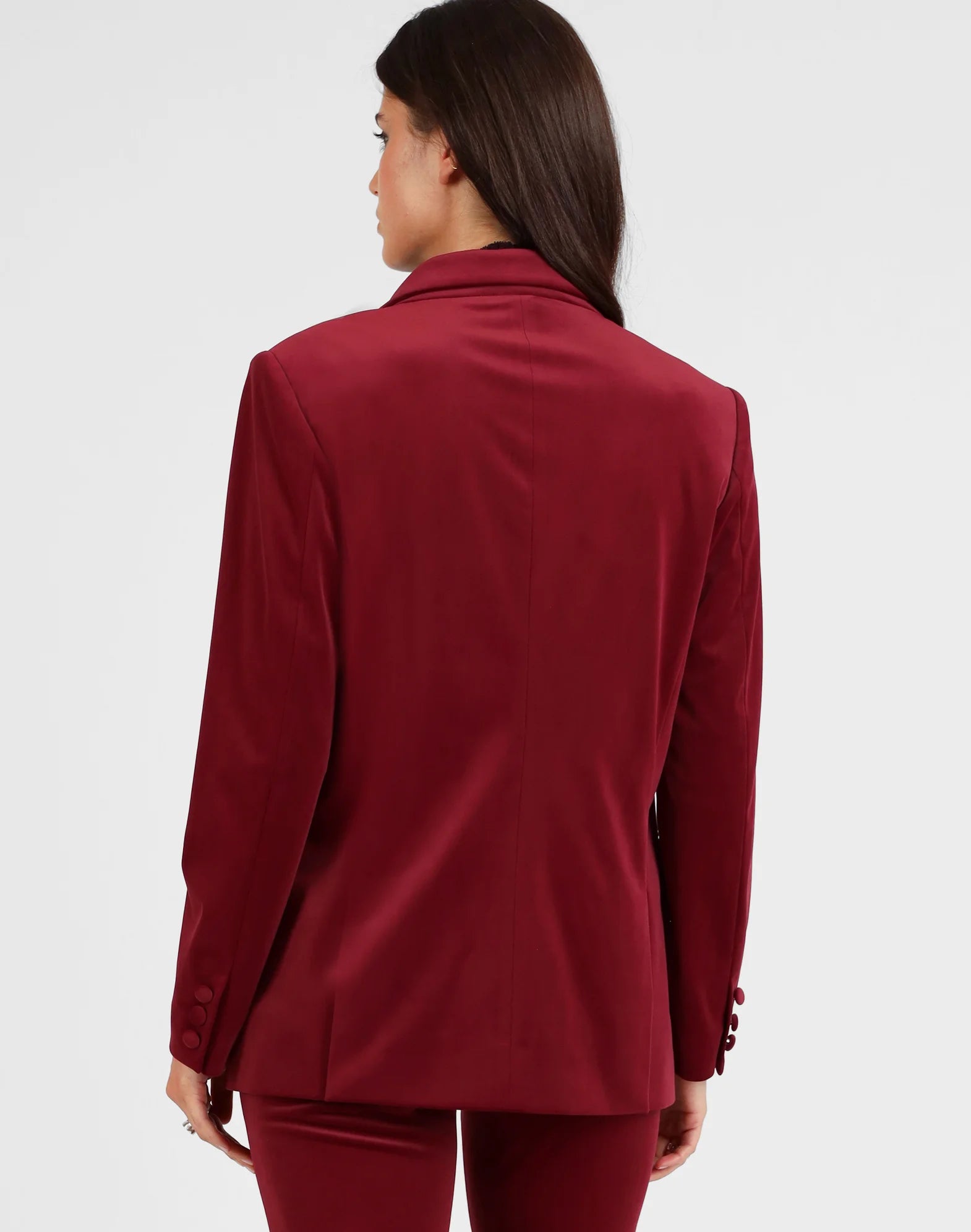 Storm Standout Velvet Blazer Mulberry