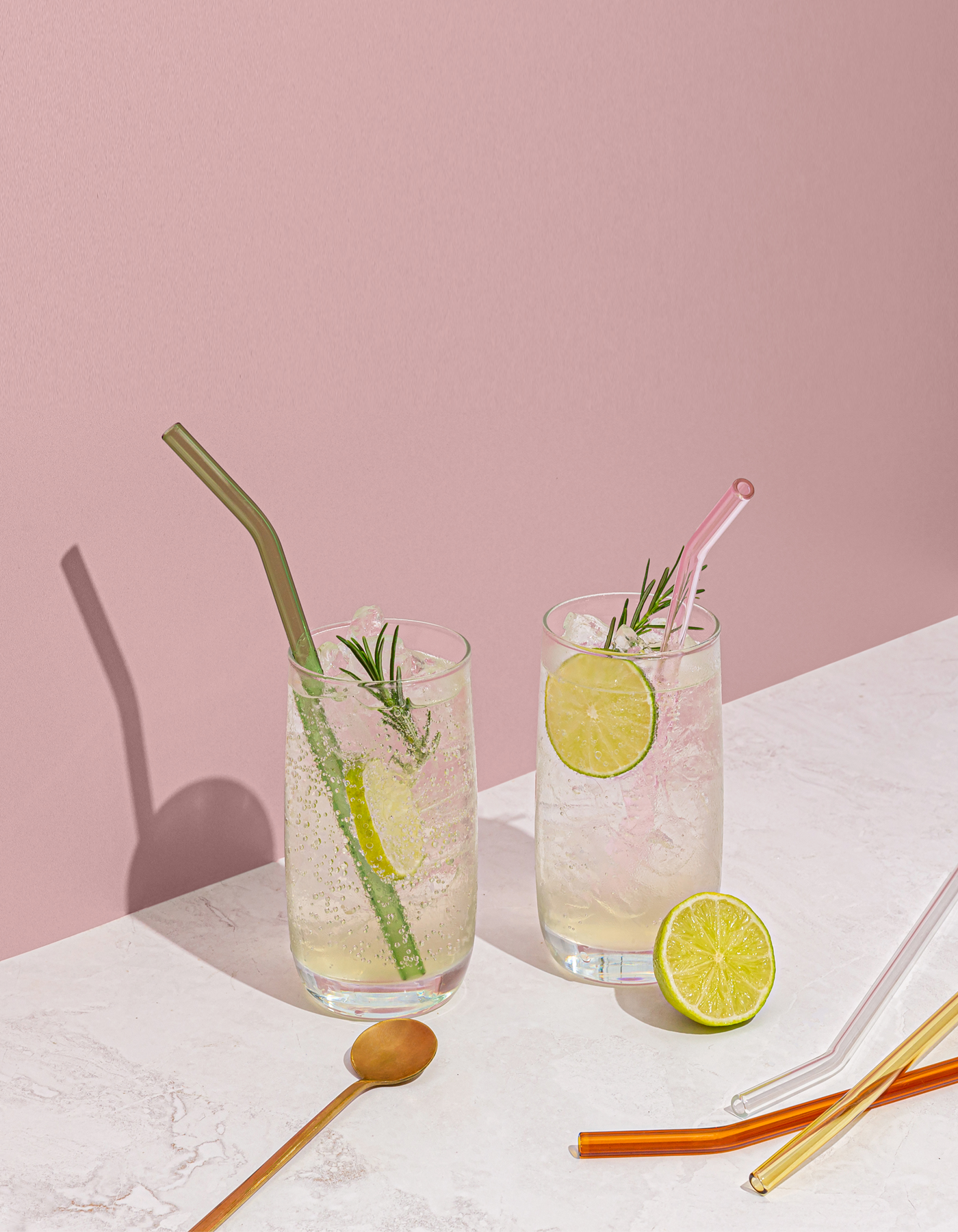 Sucker Reuseable Glass Multi Straws