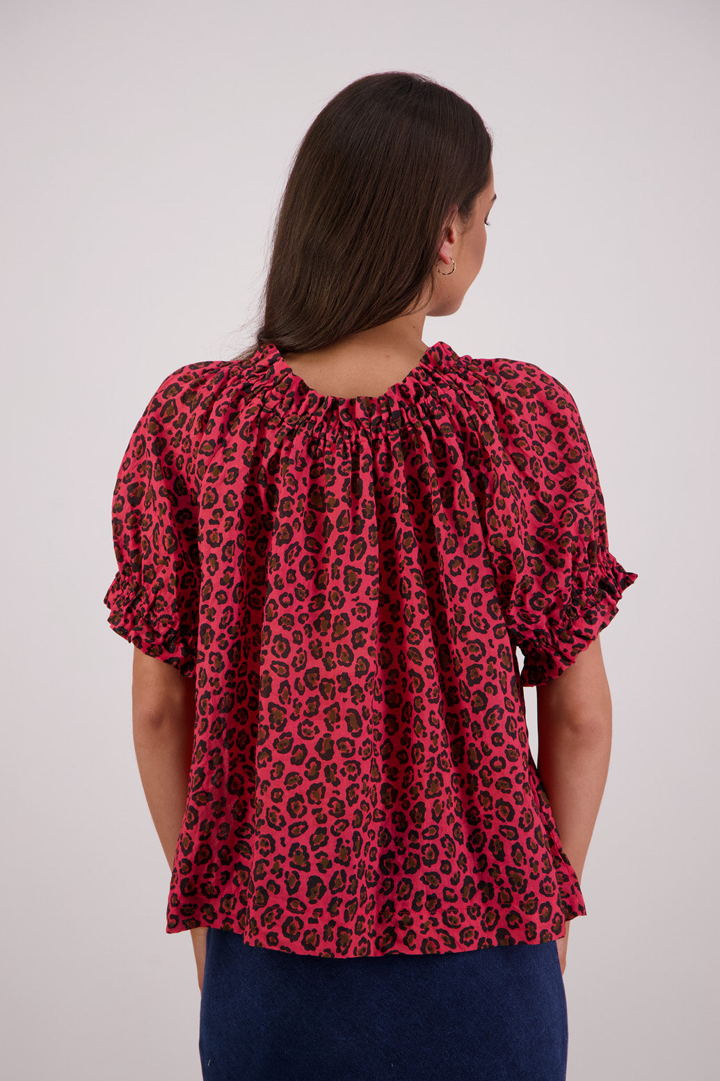 Briarwood Teddy Top Ramie Animal Print