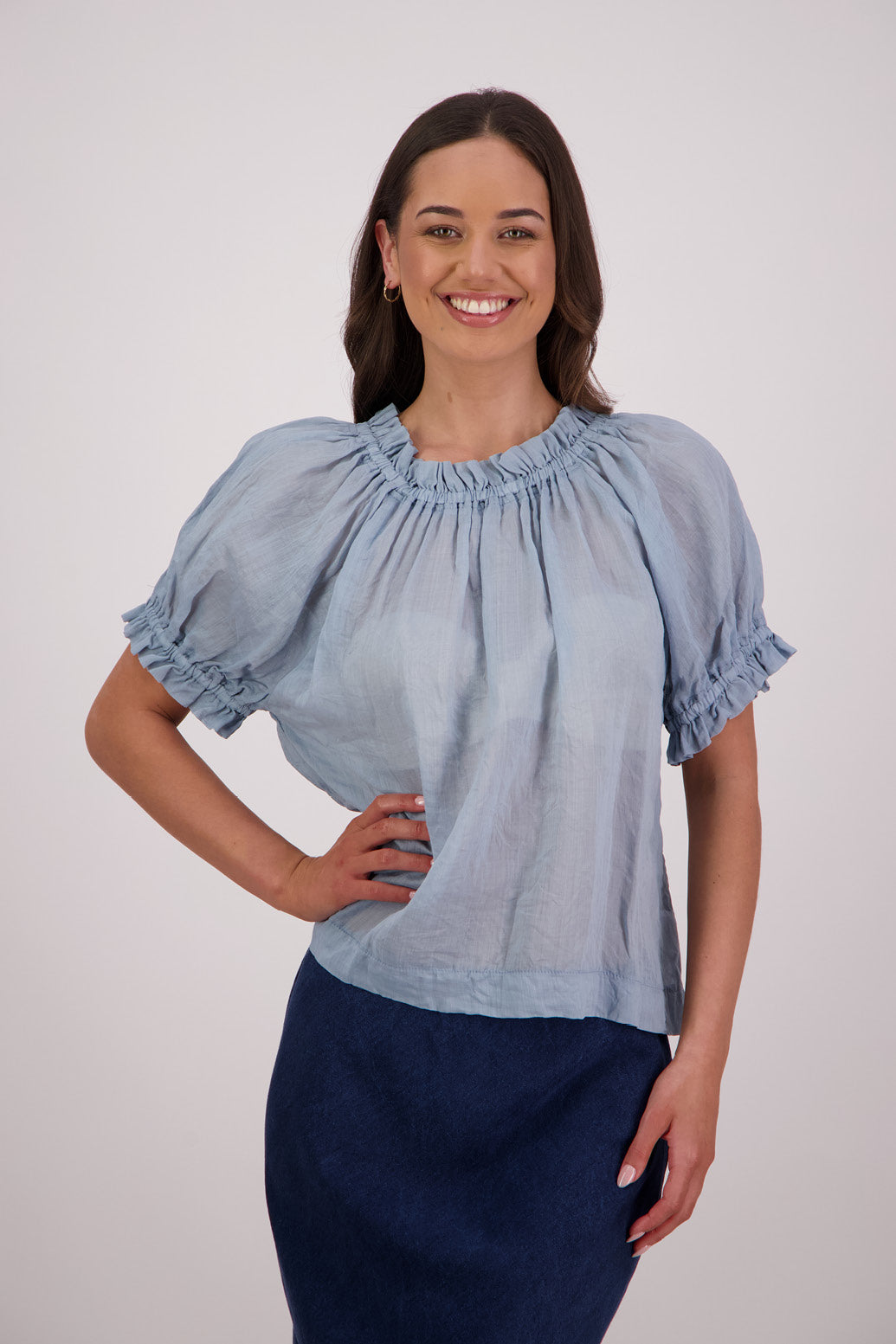 Briarwood Teddy Top Ramie Cornflower