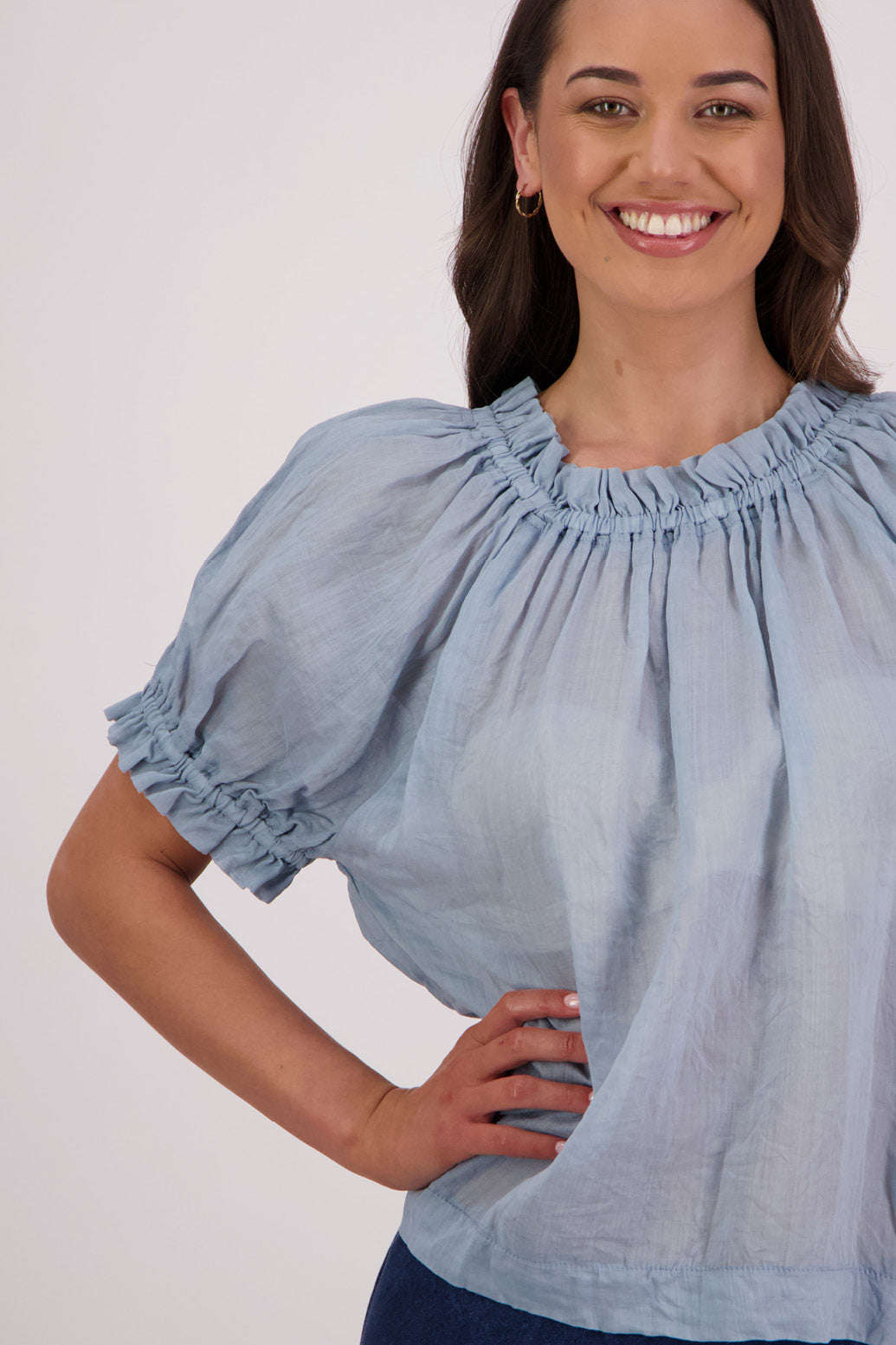 Briarwood Teddy Top Ramie Cornflower