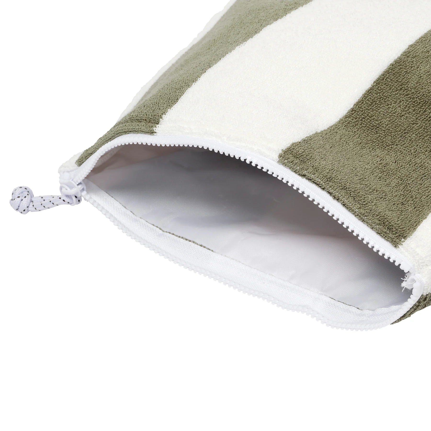 Sunnylife Terry Beach Pouch The Vacay Olive Stripe