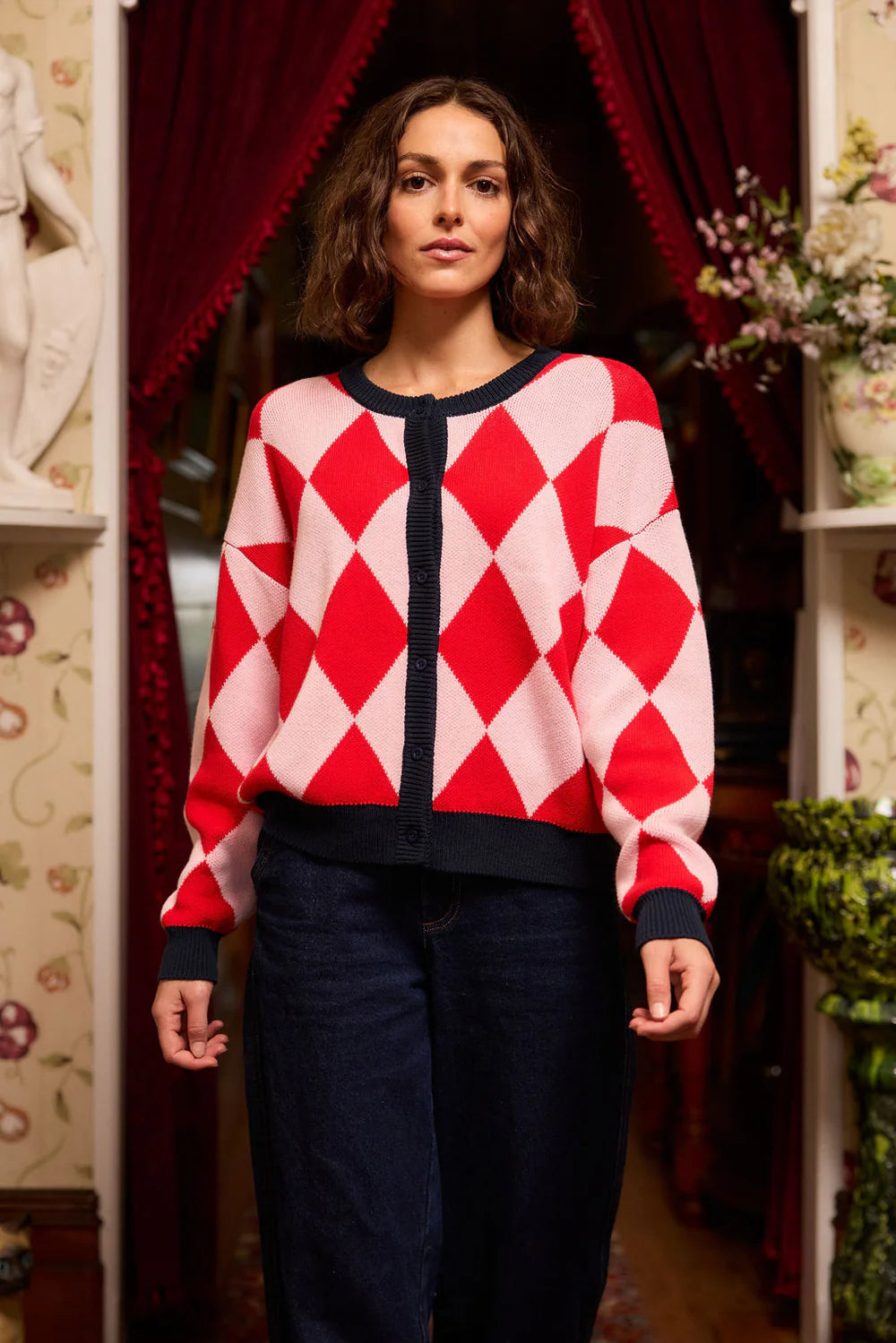 Thing Thing Gemma Cardigan - Cherry Milkshake