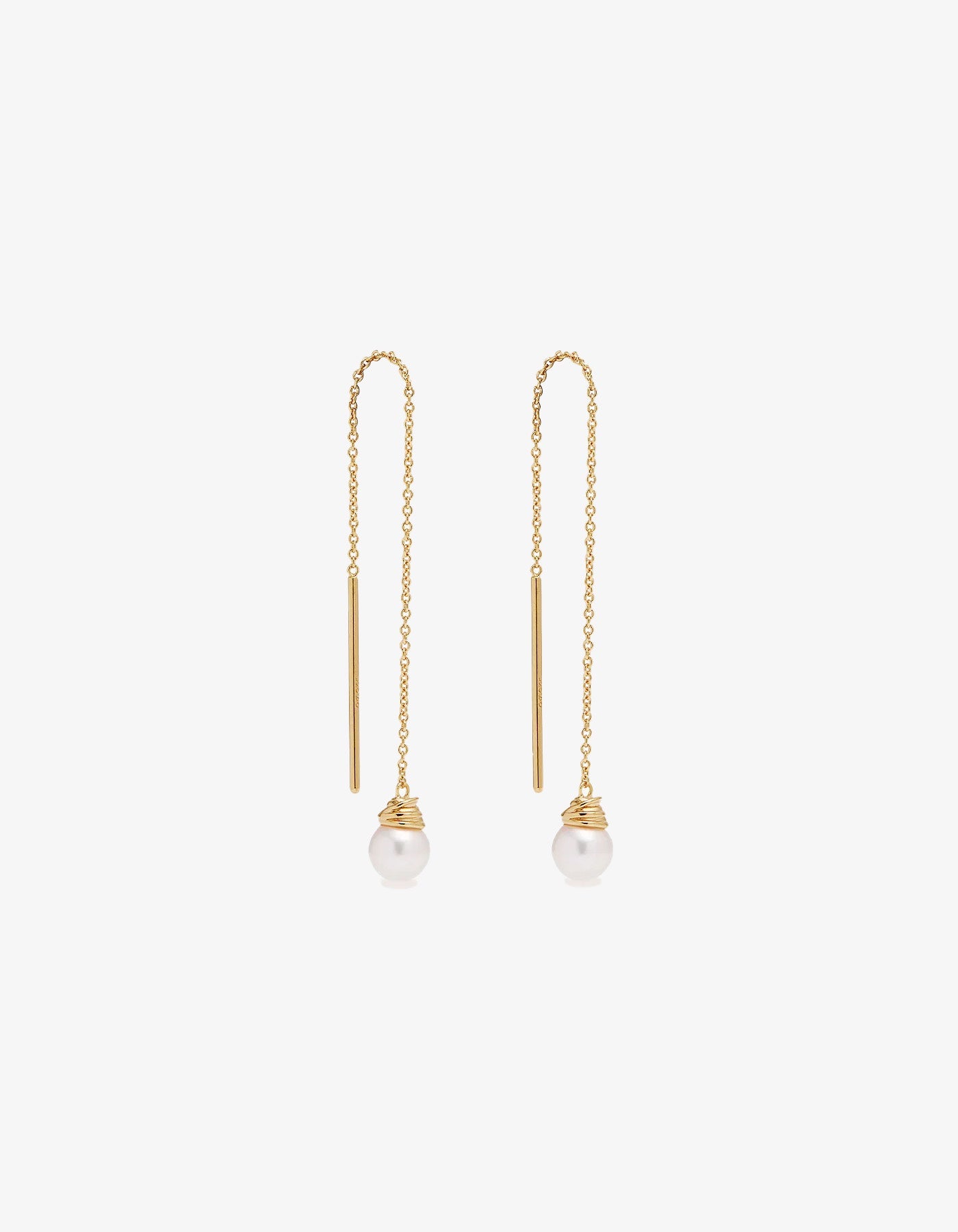 By Charlotte Whispers Of Tranquillity Pearl Thread Earrings - Gold Vermeil
