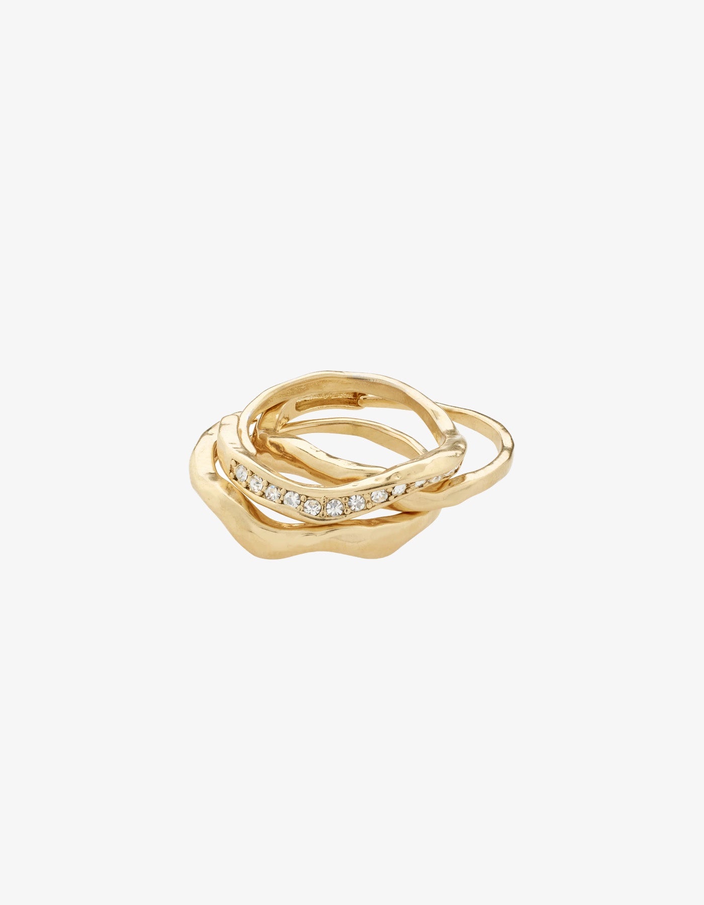 Pilgrim True Set of 3 Rings Gold Plated