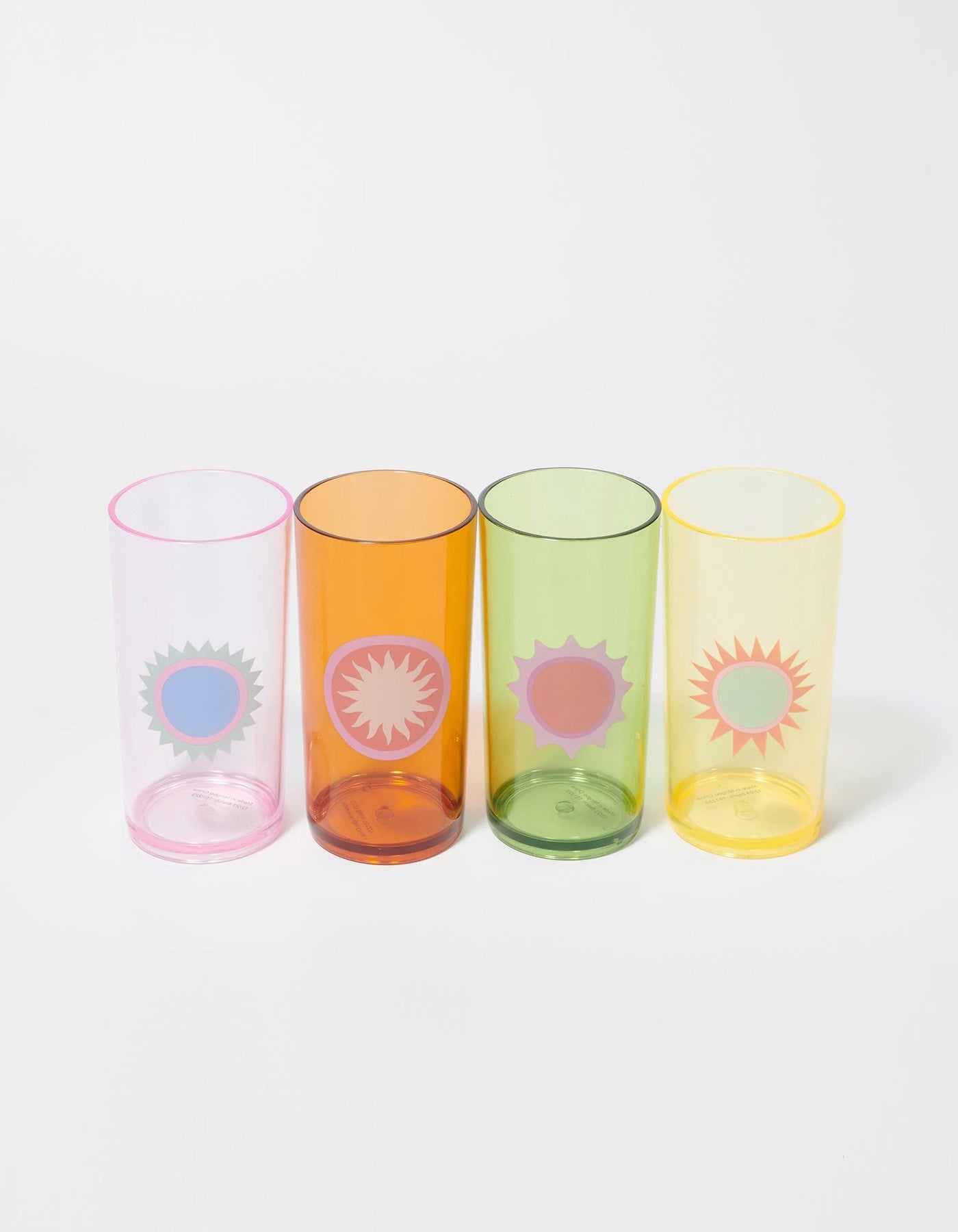 Sunnylife Poolside Tall Tumbler Rio Sun Multi Set Of 4