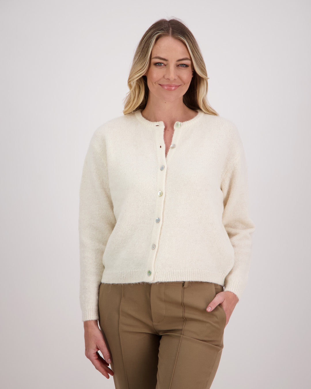 Briarwood Violet Cardigan Ivory