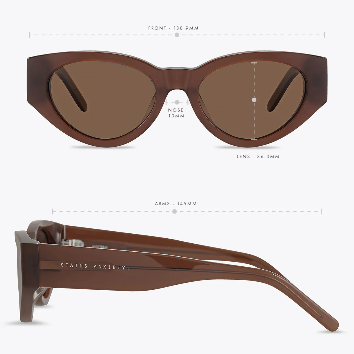 Status Anxiety Visceral Brown Sunglasses