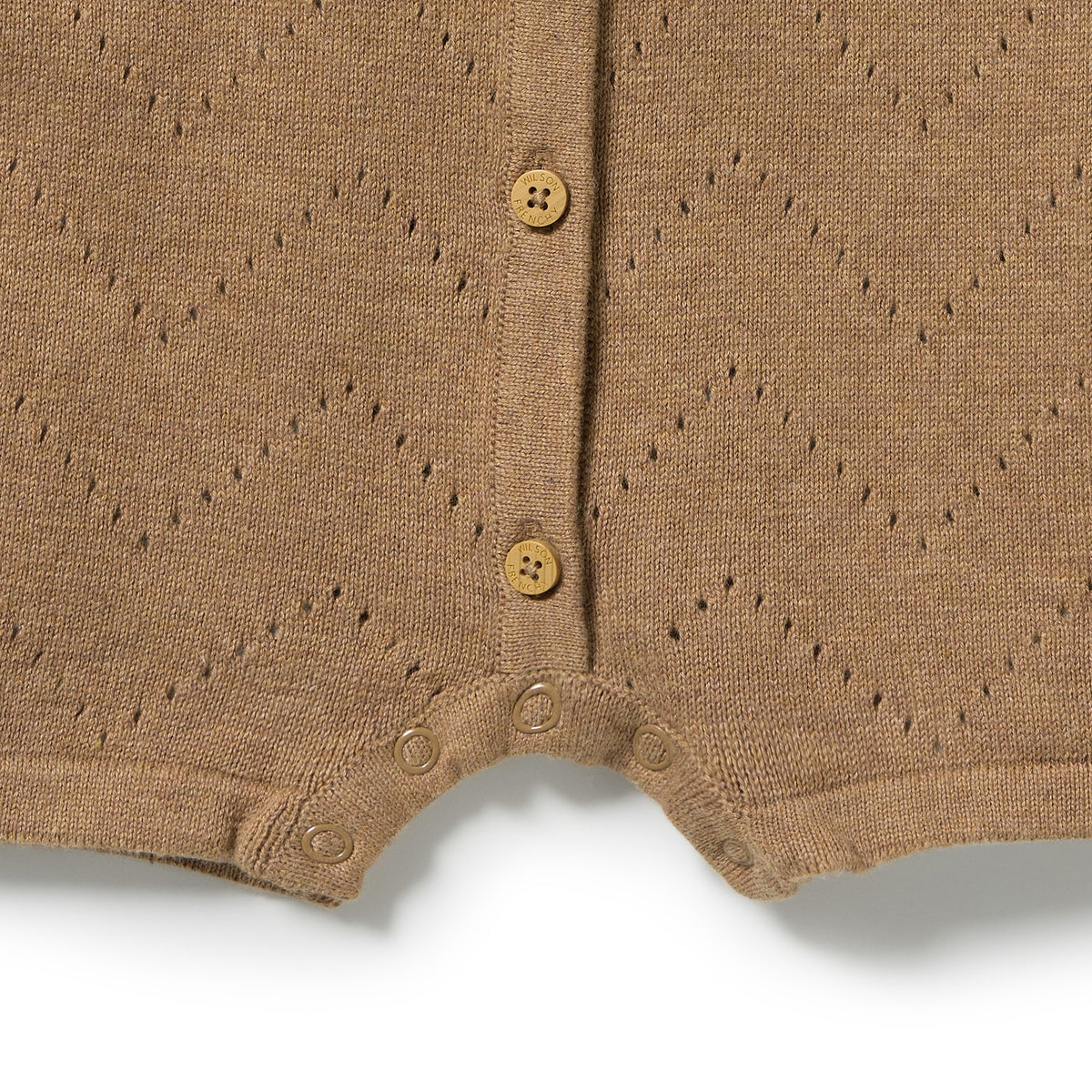 Wilson & Frenchy Ginger Snap Organic Knitted Pointelle Growsuit