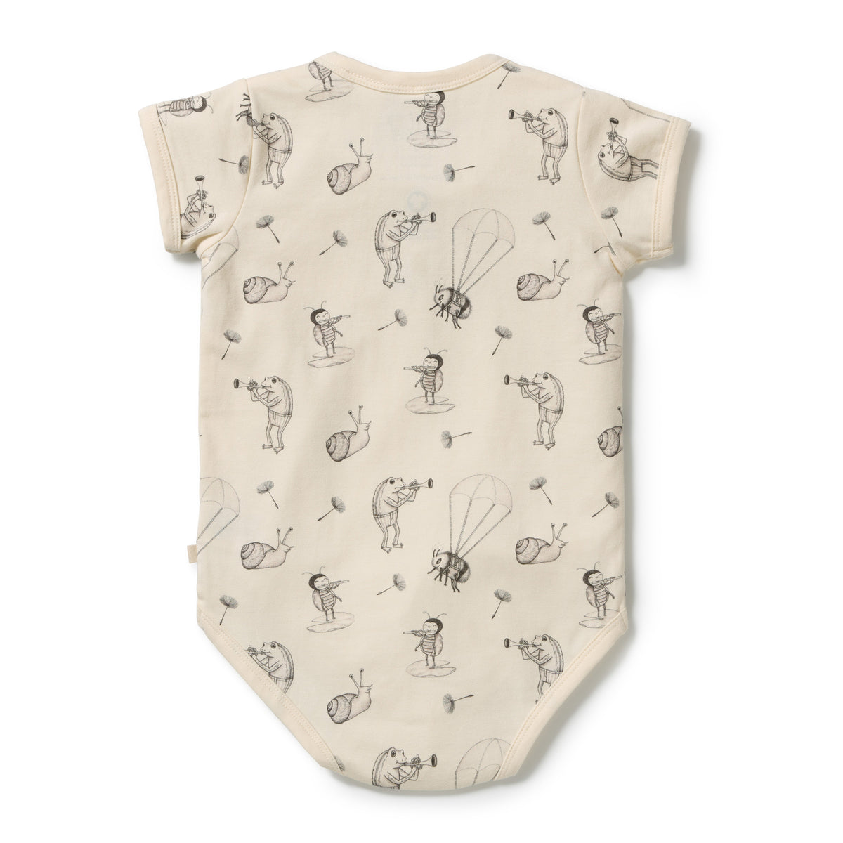 Wilson & Frenchy Whispering Willows Organic Henley Bodysuit