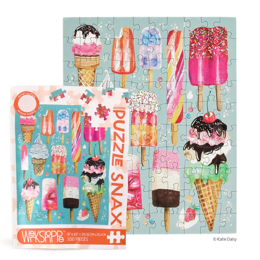 Werkshoppe Snax Size 100 Piece Jigsaw Puzzle Ice Cream & Pops