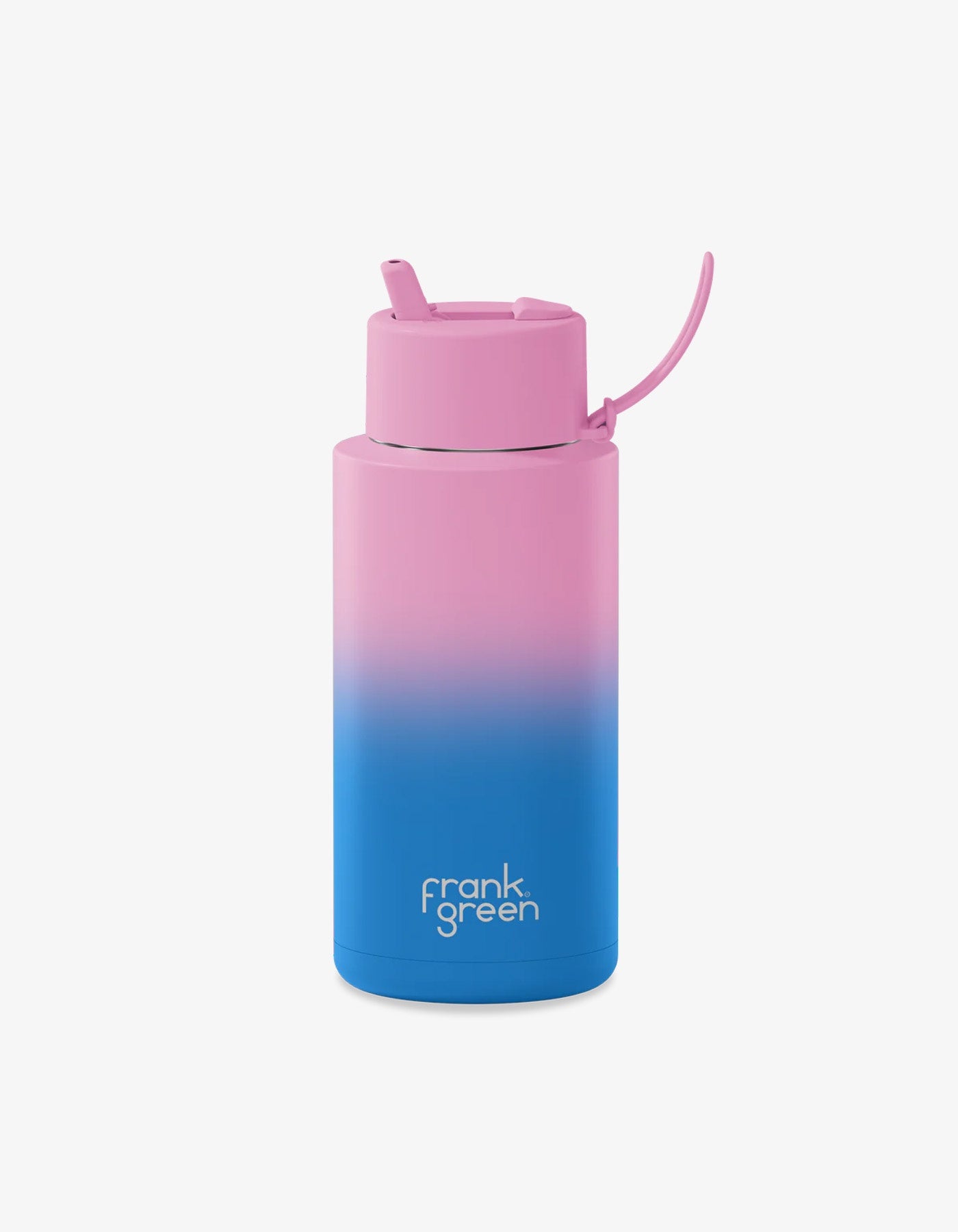 Frank Green 34oz SS Ceramic Reusable Bottle Gradient Wild Orchid Flip Straw Lid