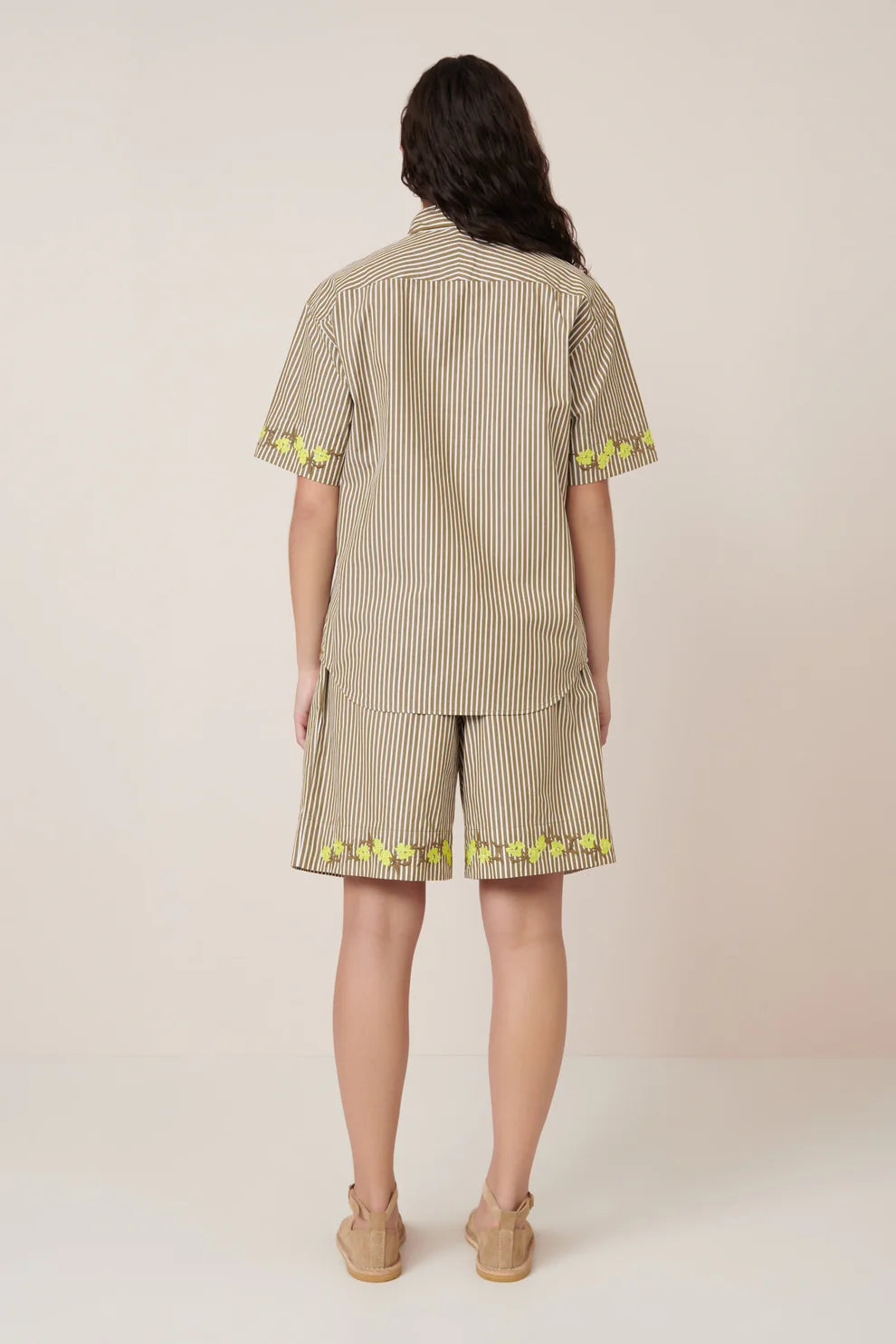 Kowtow Wildflower Shirt Treetop Stripe
