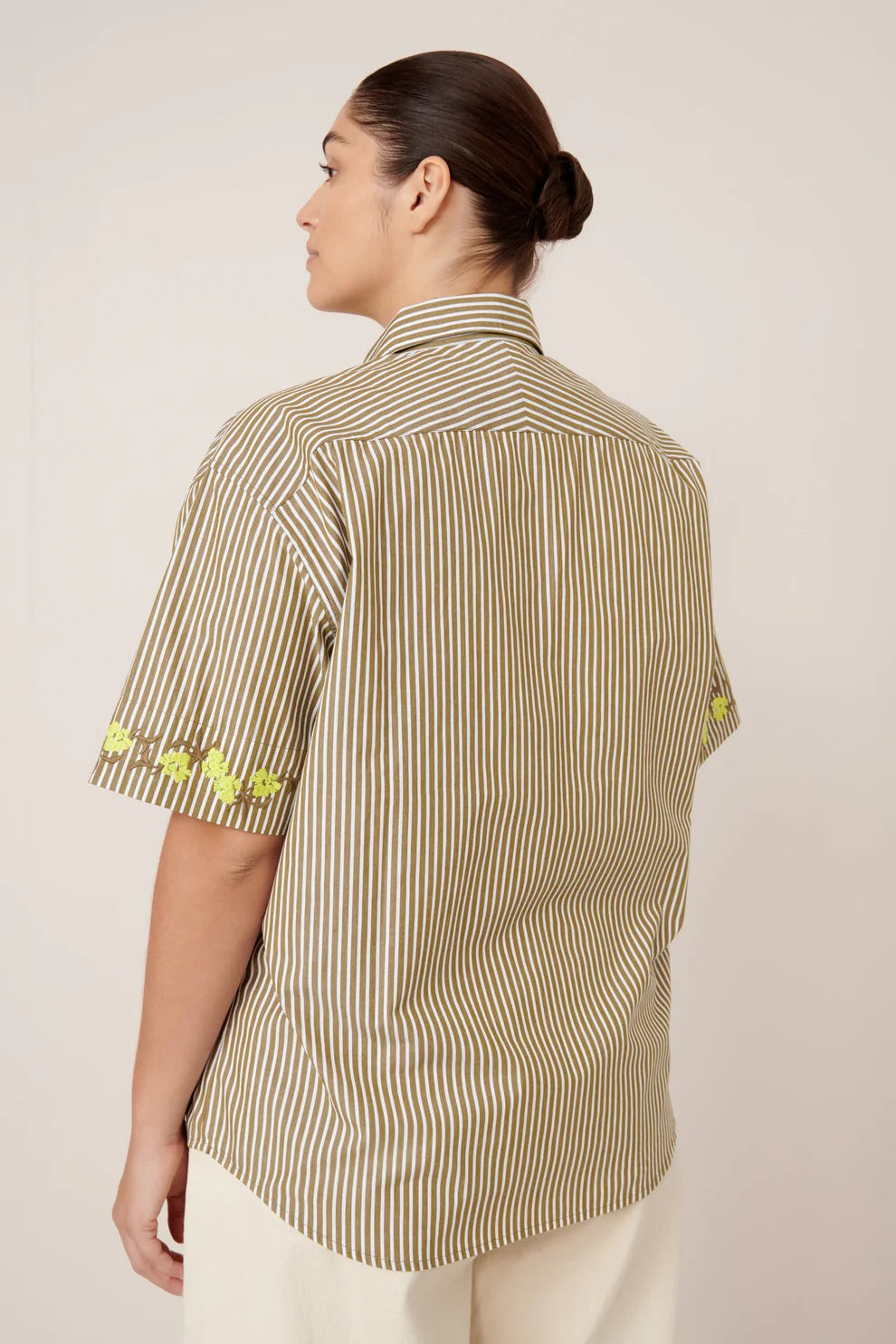 Kowtow Wildflower Shirt Treetop Stripe