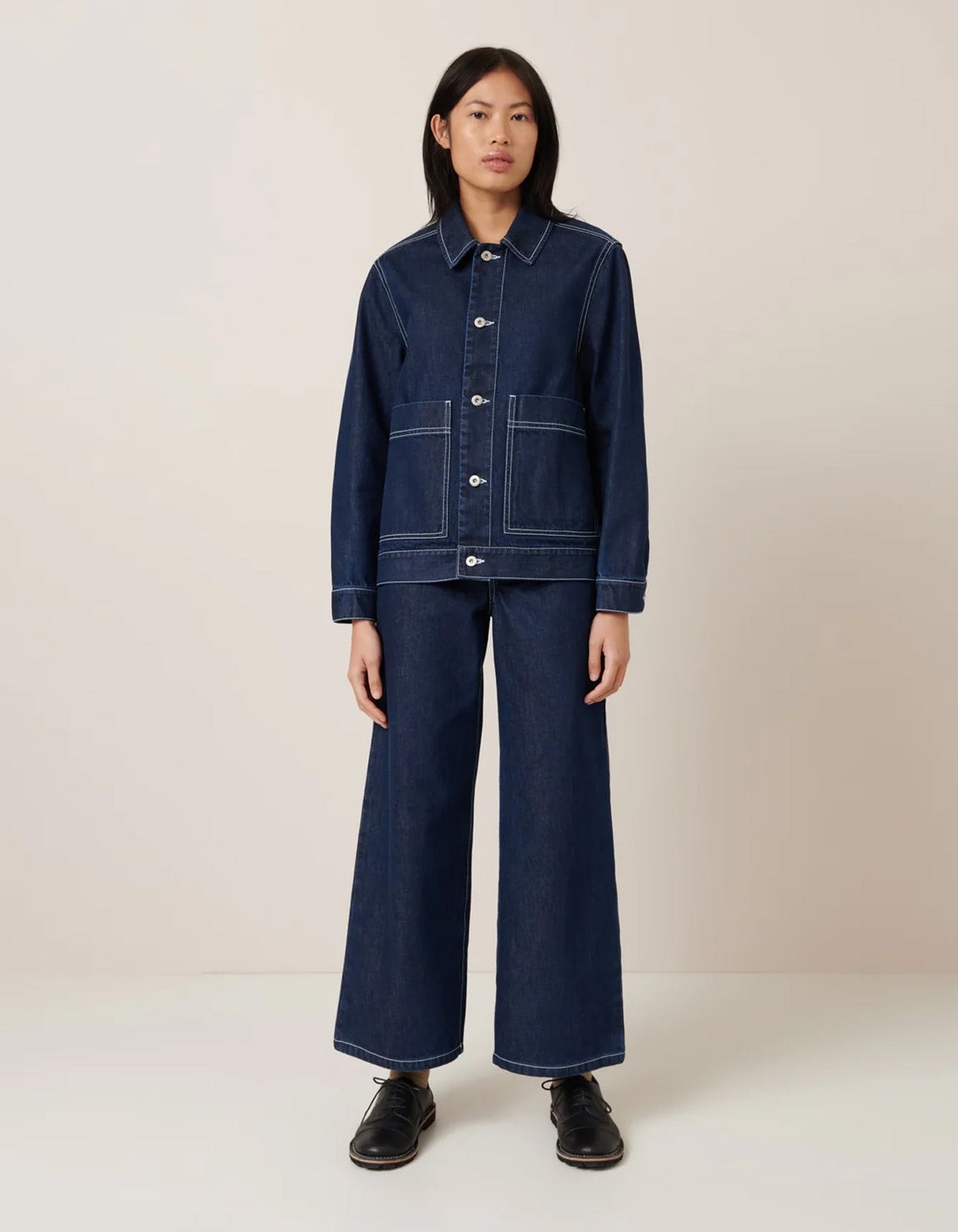 Kowtow Worker Jacket Indigo Denim