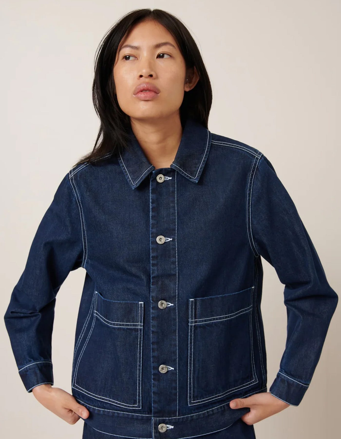 Kowtow Worker Jacket Indigo Denim