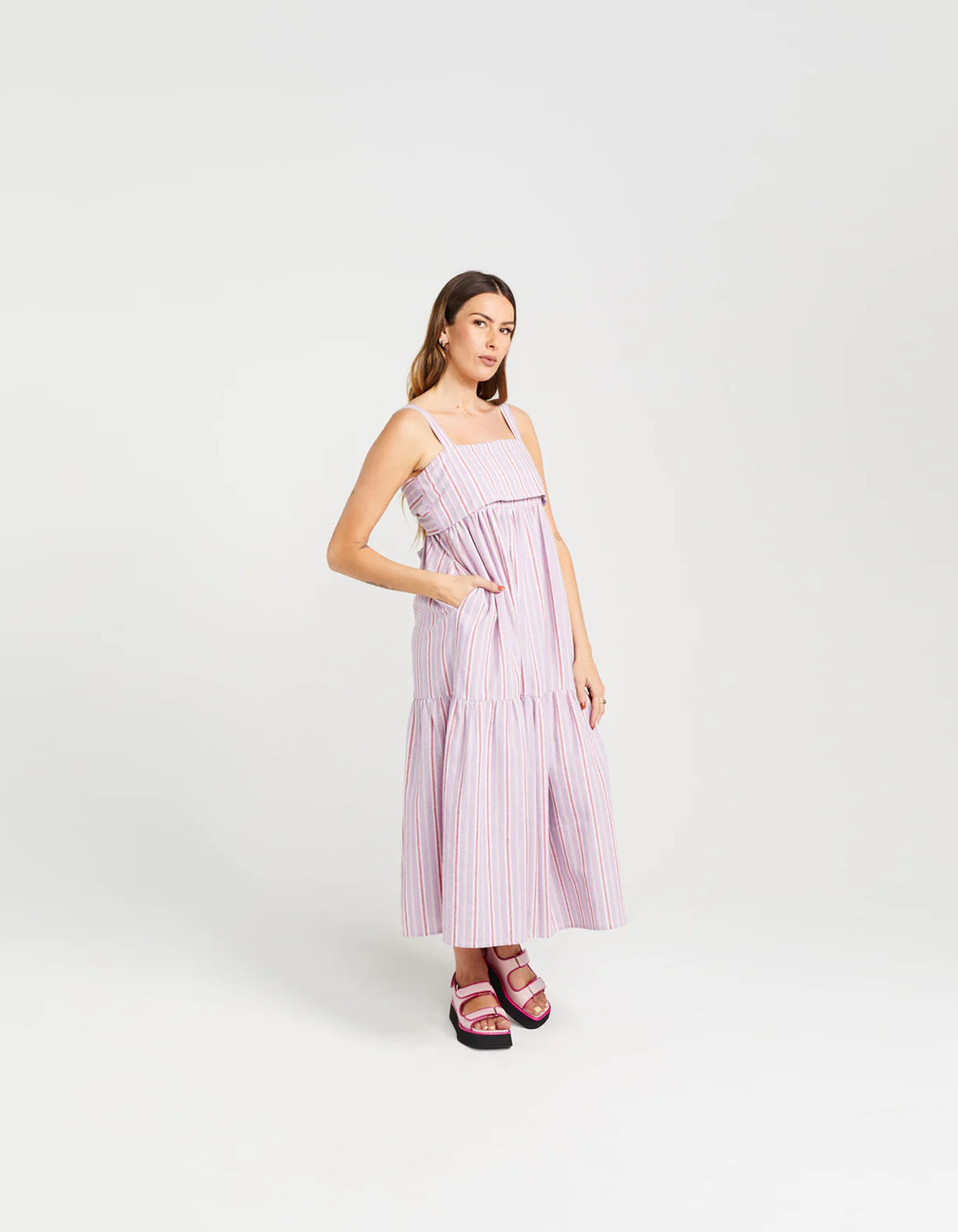 Thing Thing Zigger Dress - Lilac Fuchsia