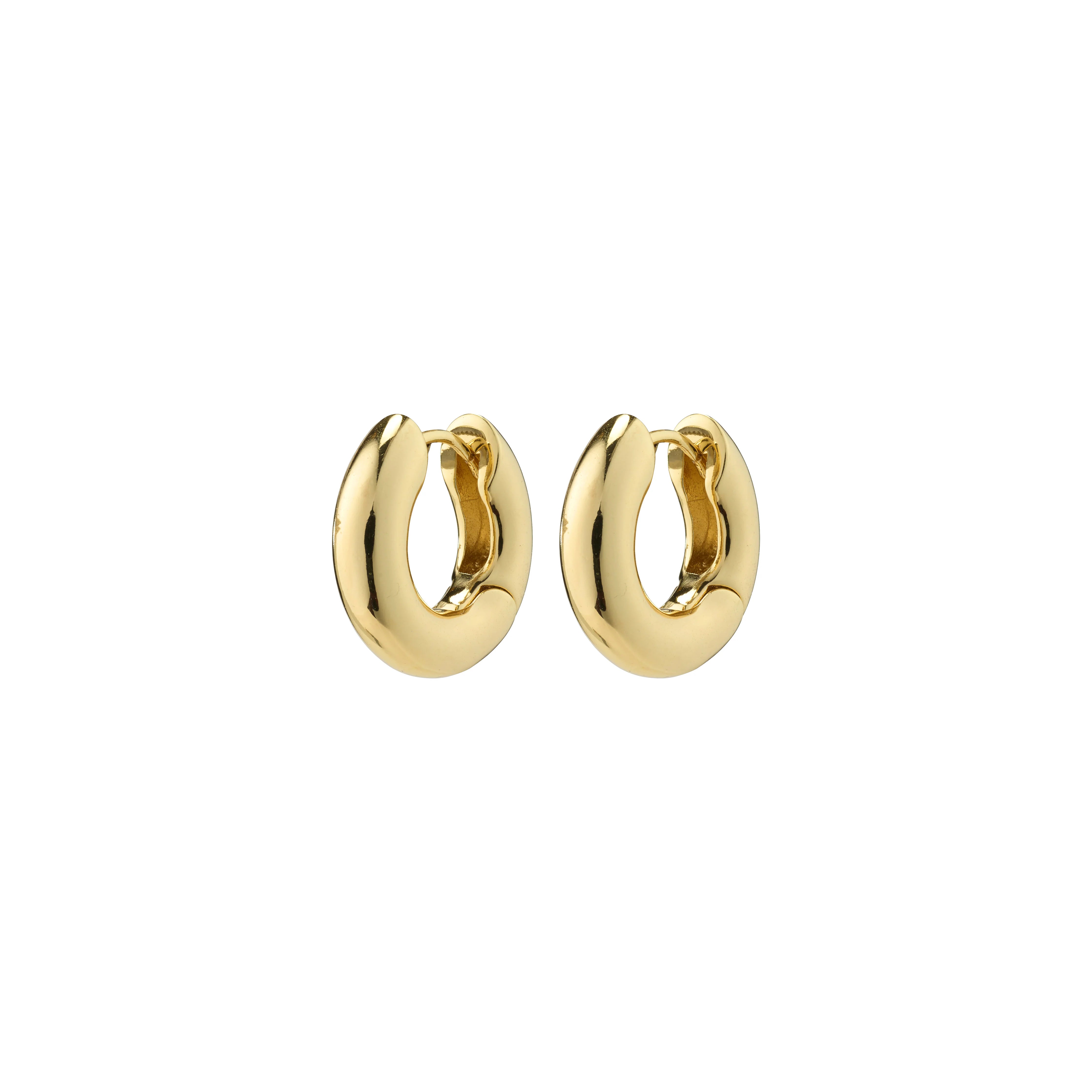 Pilgrim Aica Recycled Chunky Huggie Hoop Earrings Gold