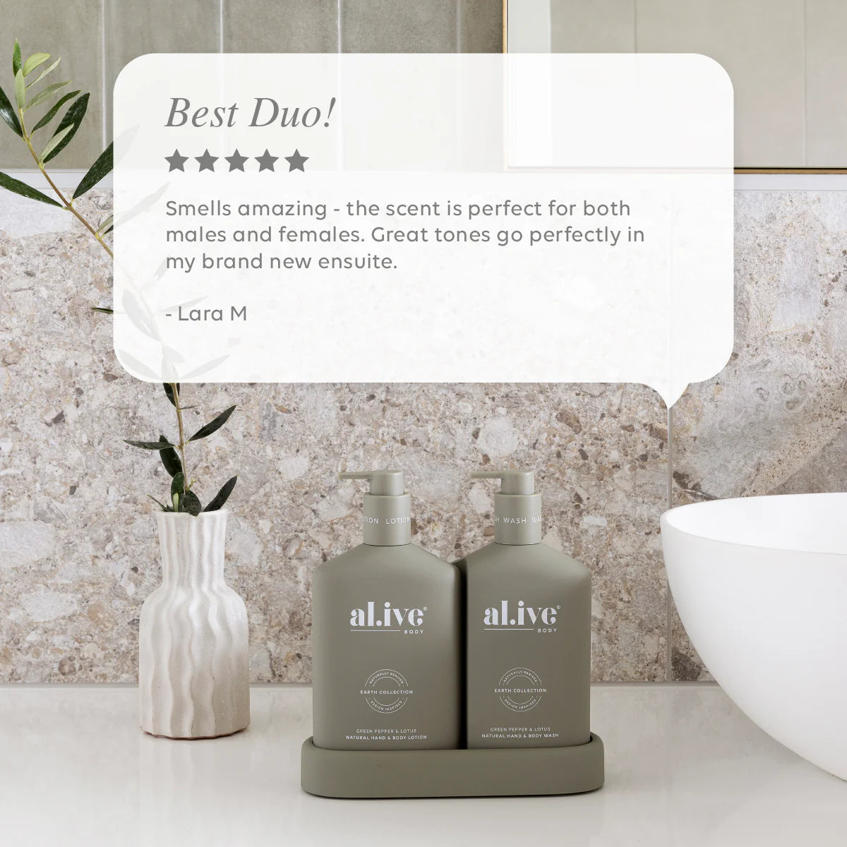 al.ive Wash & Lotion Duo - Green Pepper & Lotus