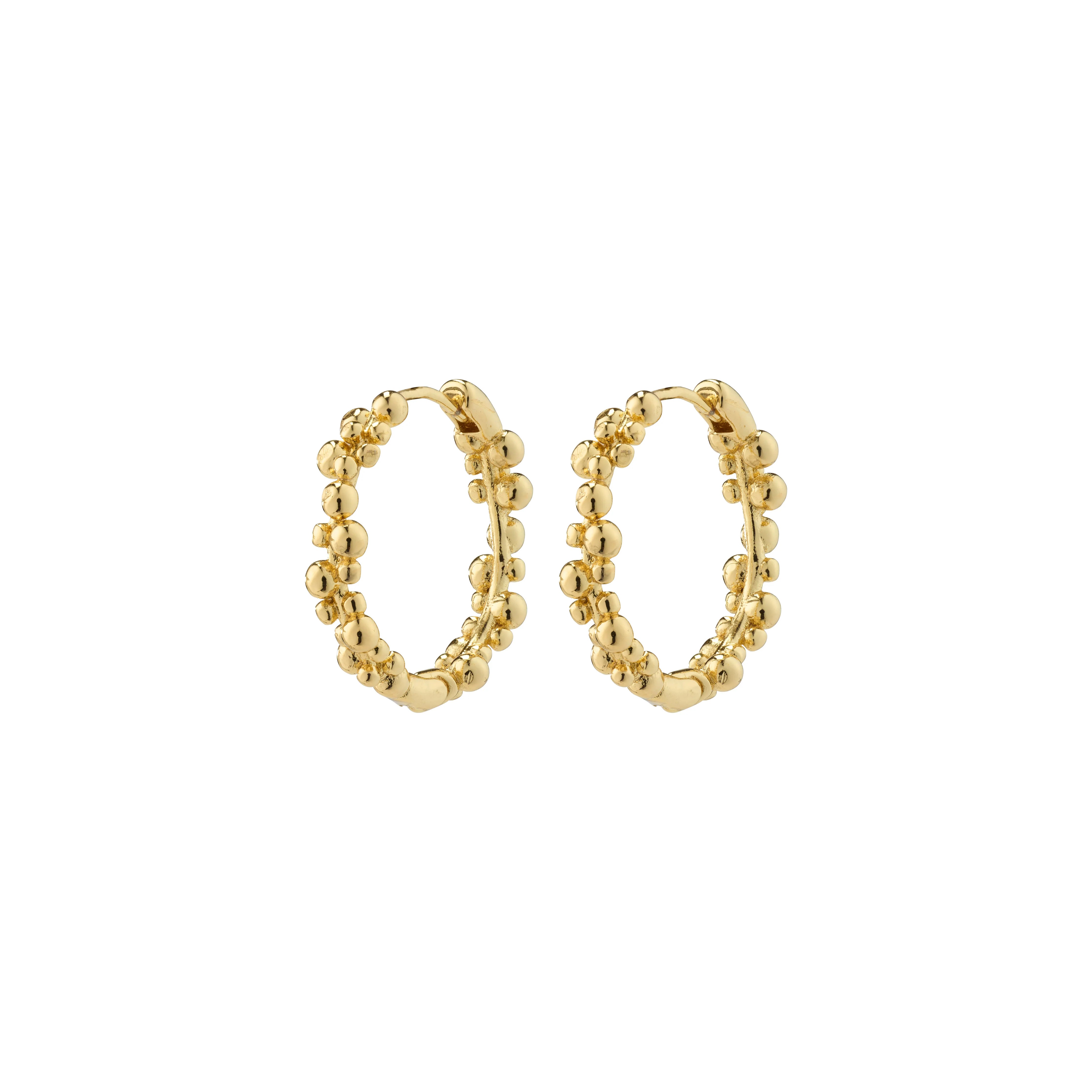 Pilgrim Solidarity Recycled Medium Bubbles Hoop Earrings - Gold Plated