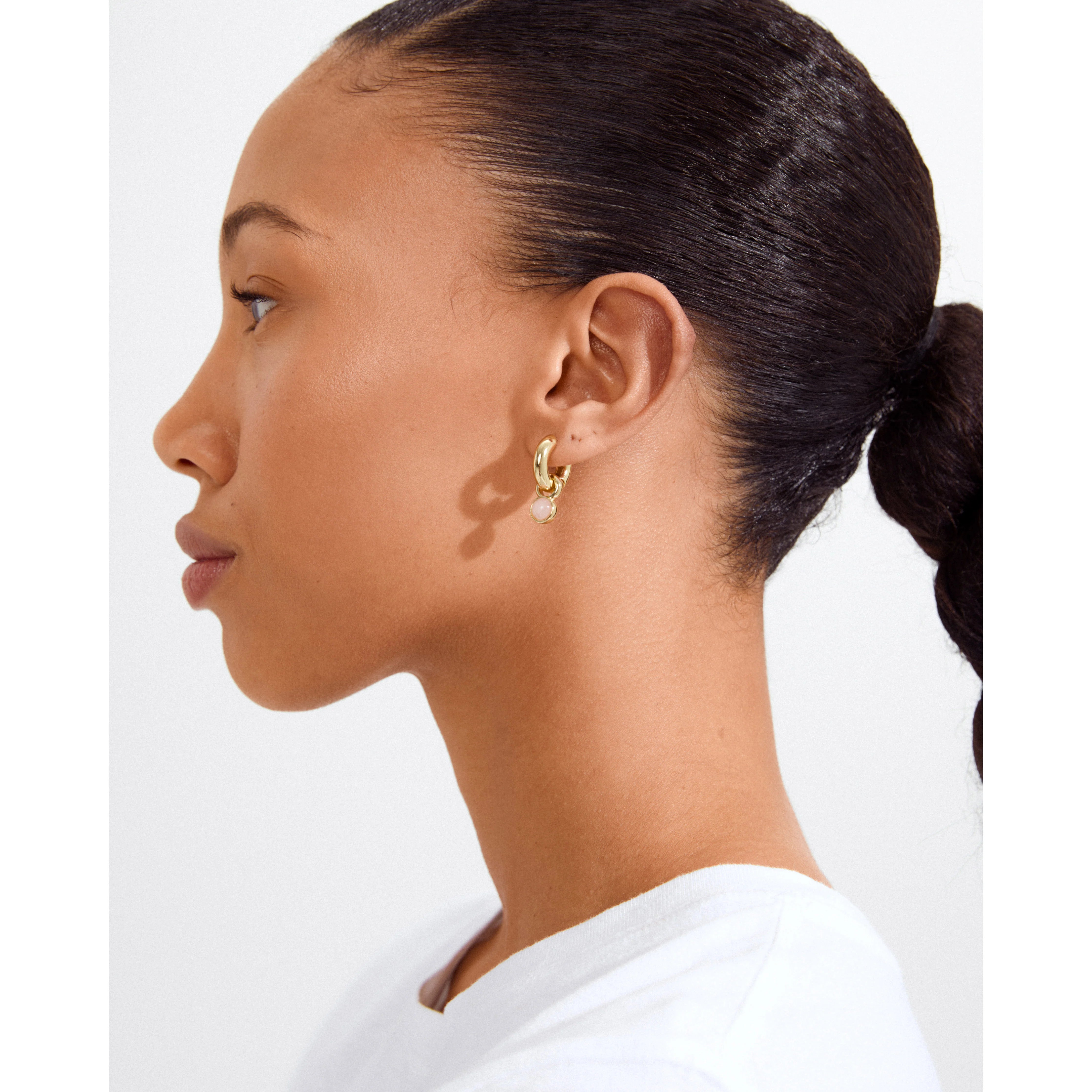 Pilgrim Evah Rosa Hoop Earrings Gold