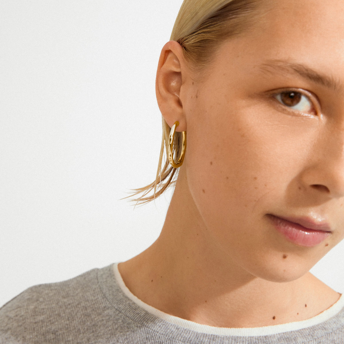 Pilgrim Eve Hoop Earrings 2-in-1 Set Gold